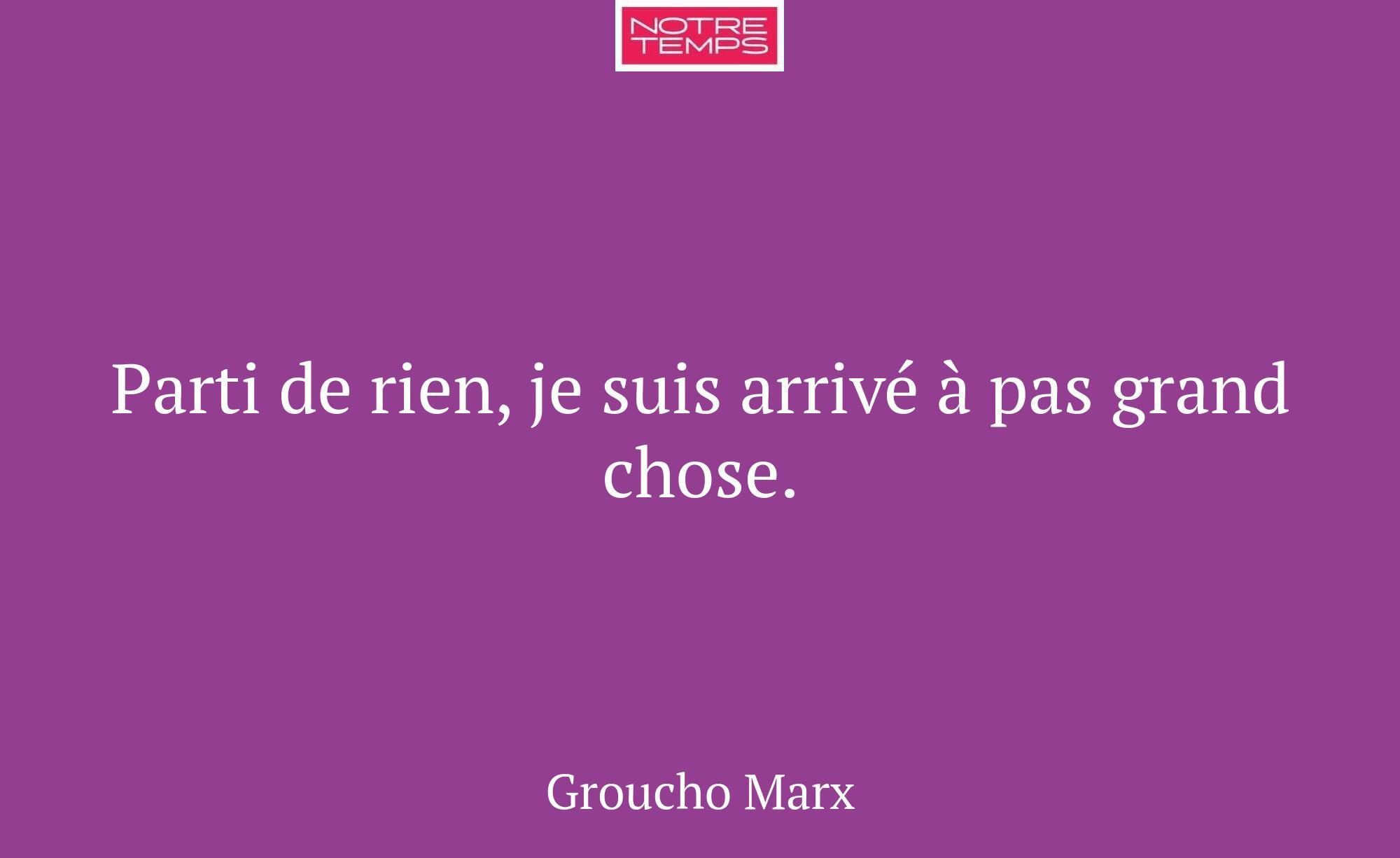 Parti de rien, je suis arrivé à pas grand chose.