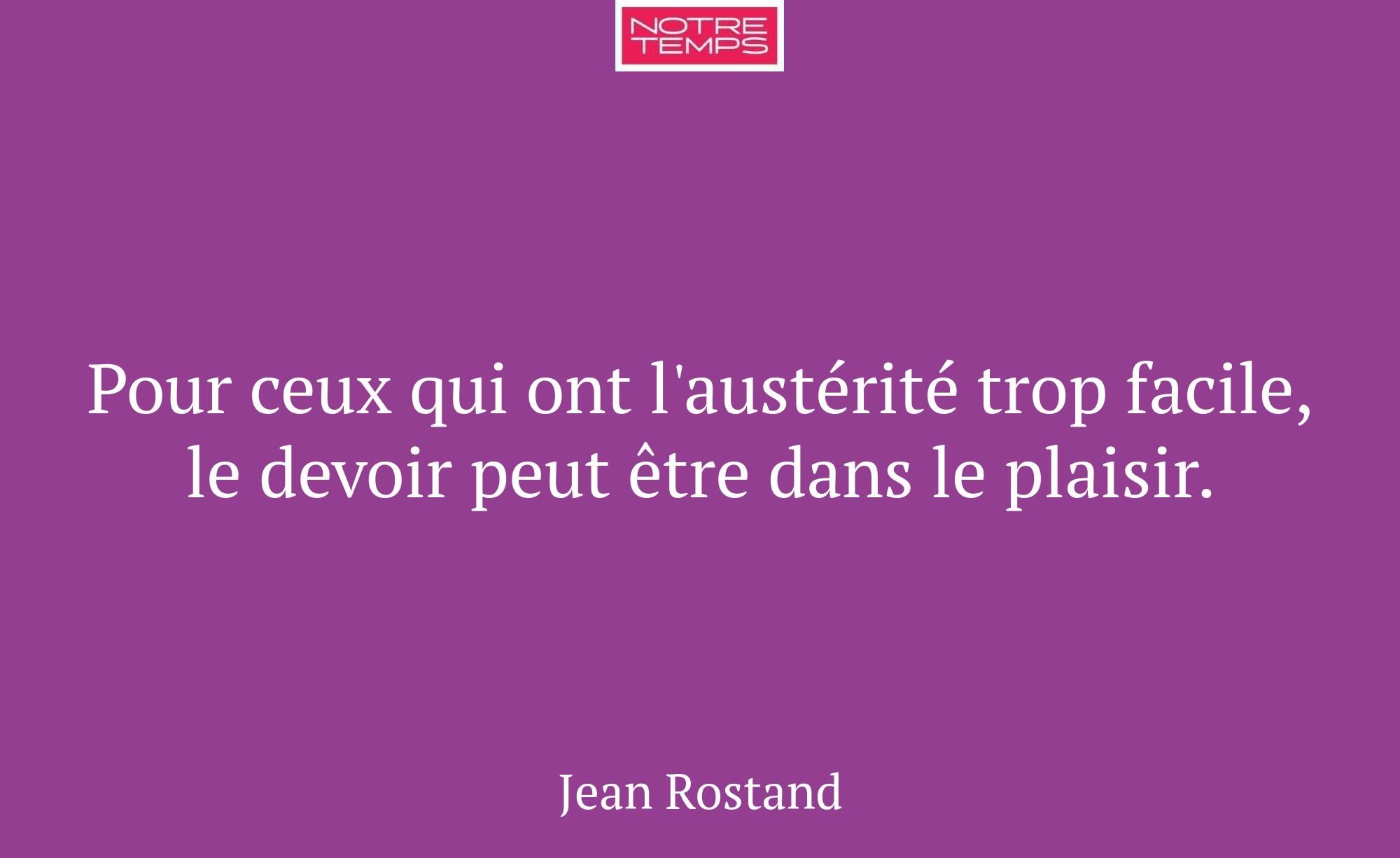 Pour ceux qui ont l'austérité trop facile, le devo...