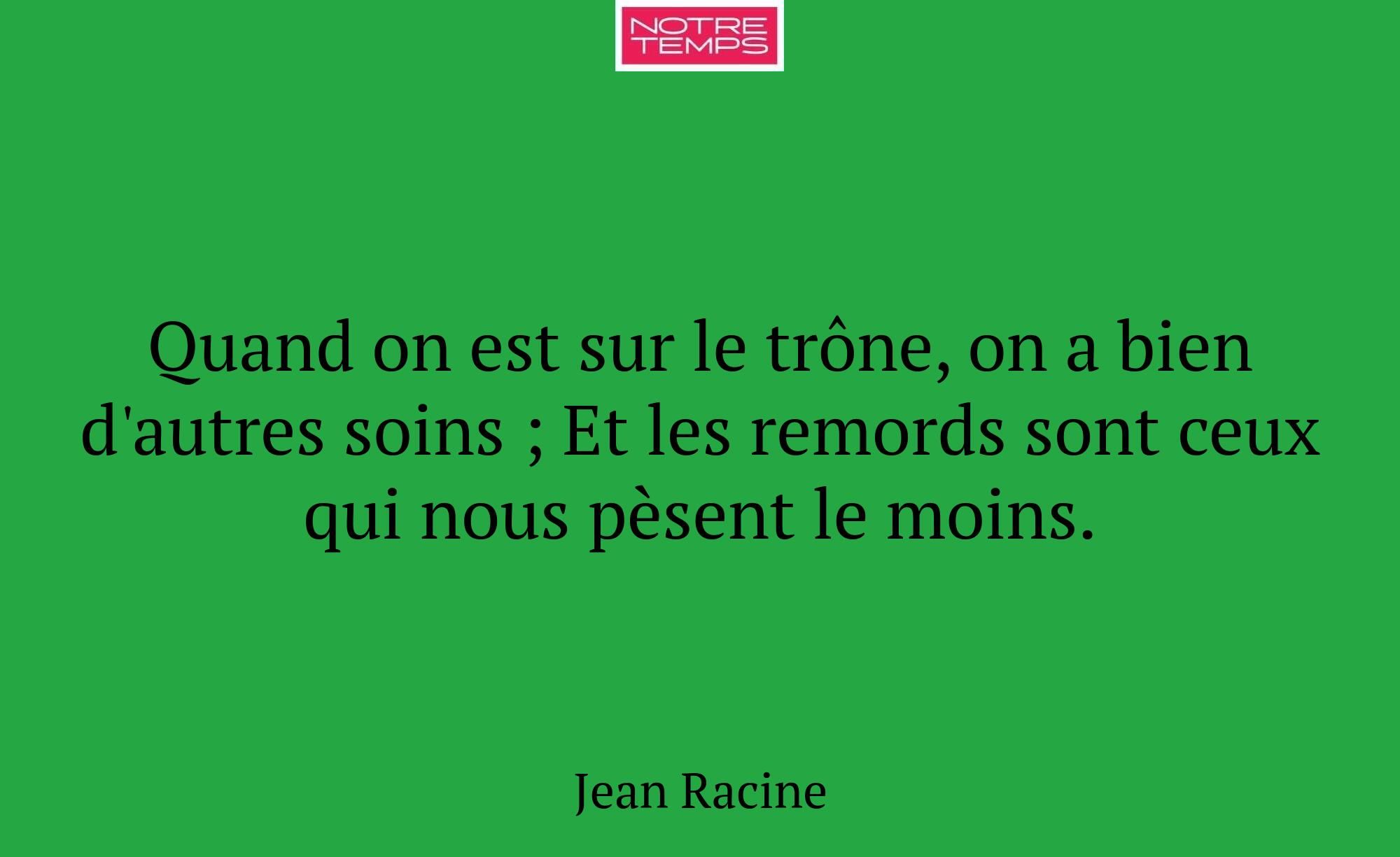 Quand on est sur le trône, on a bien d'autres soin...