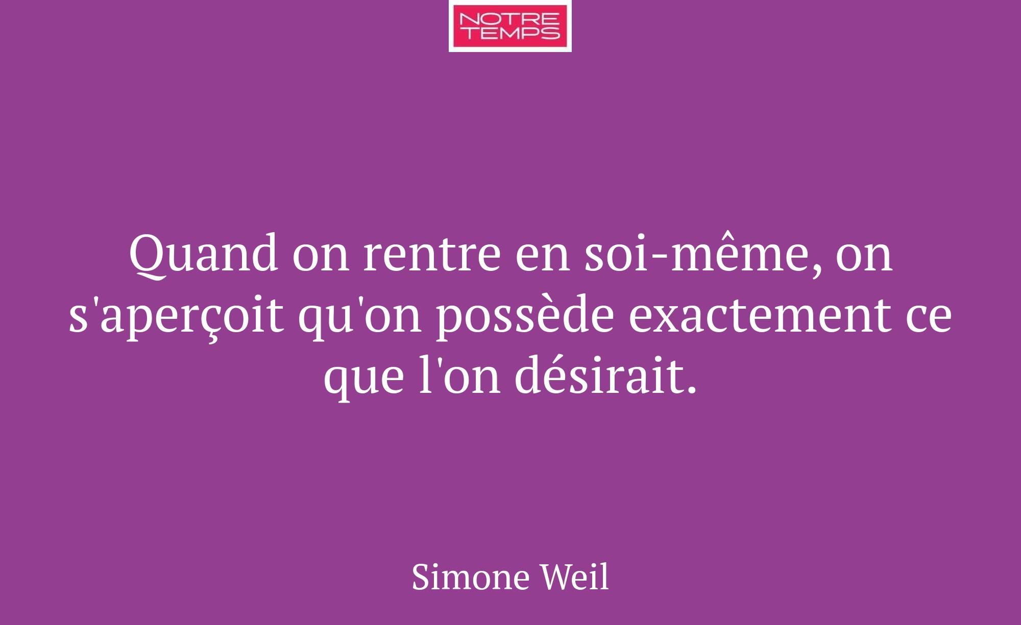 Quand on rentre en soi-même, on s'aperçoit qu'on p...