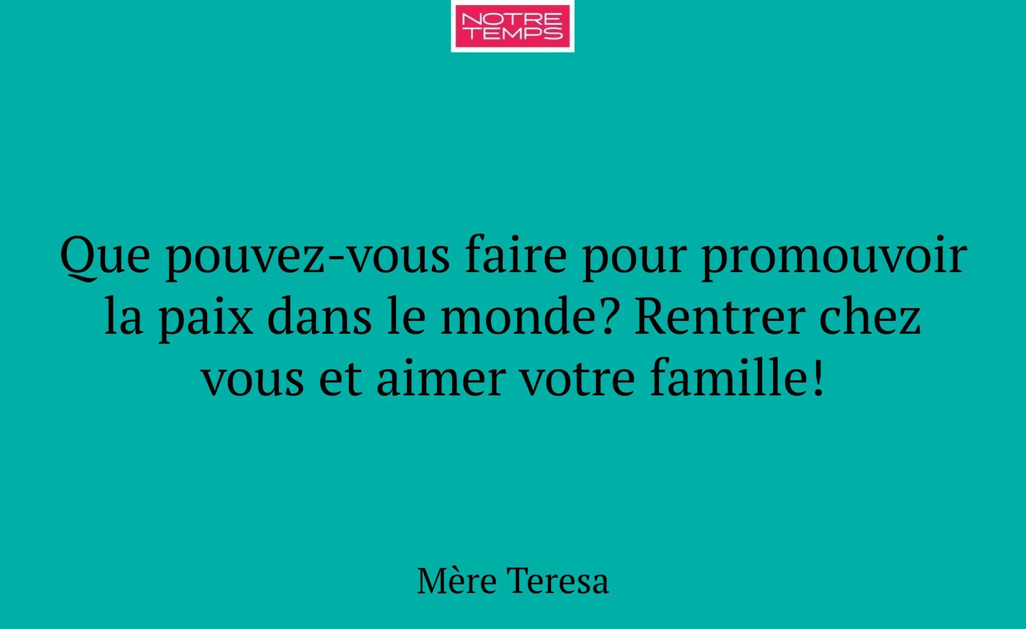 Que pouvez-vous faire pour promouvoir la paix dans...