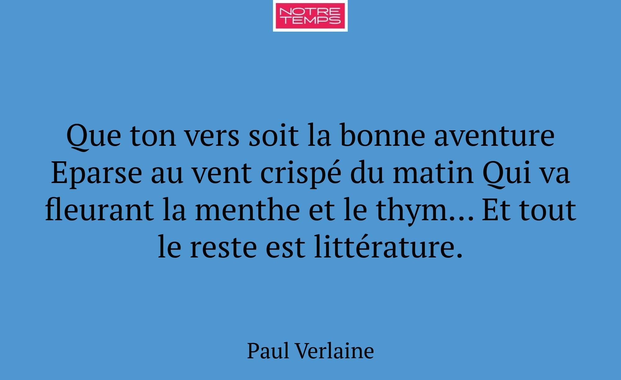 Que ton vers soit la bonne aventure Eparse au vent...