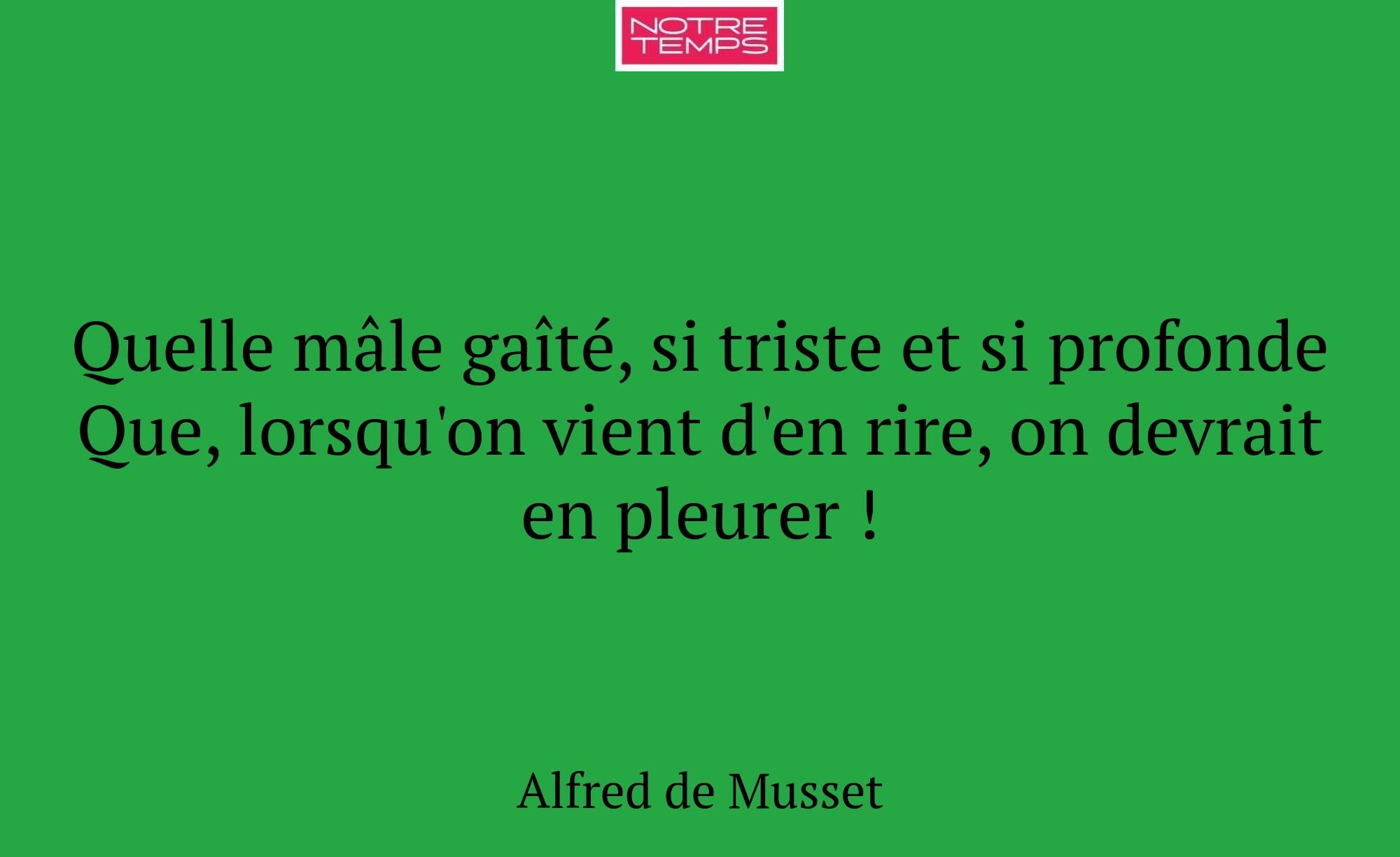 Quelle mâle gaîté, si triste et si profonde Que, l...