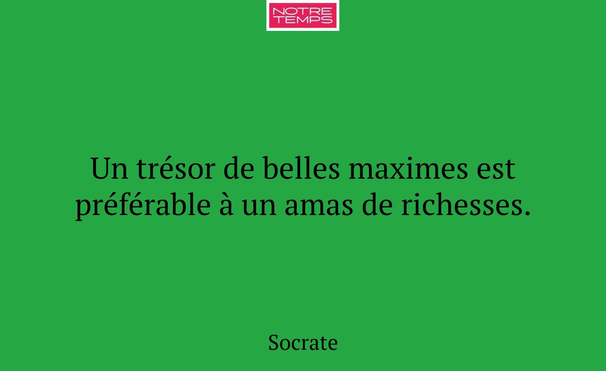 Un trésor de belles maximes est préférable à un am...
