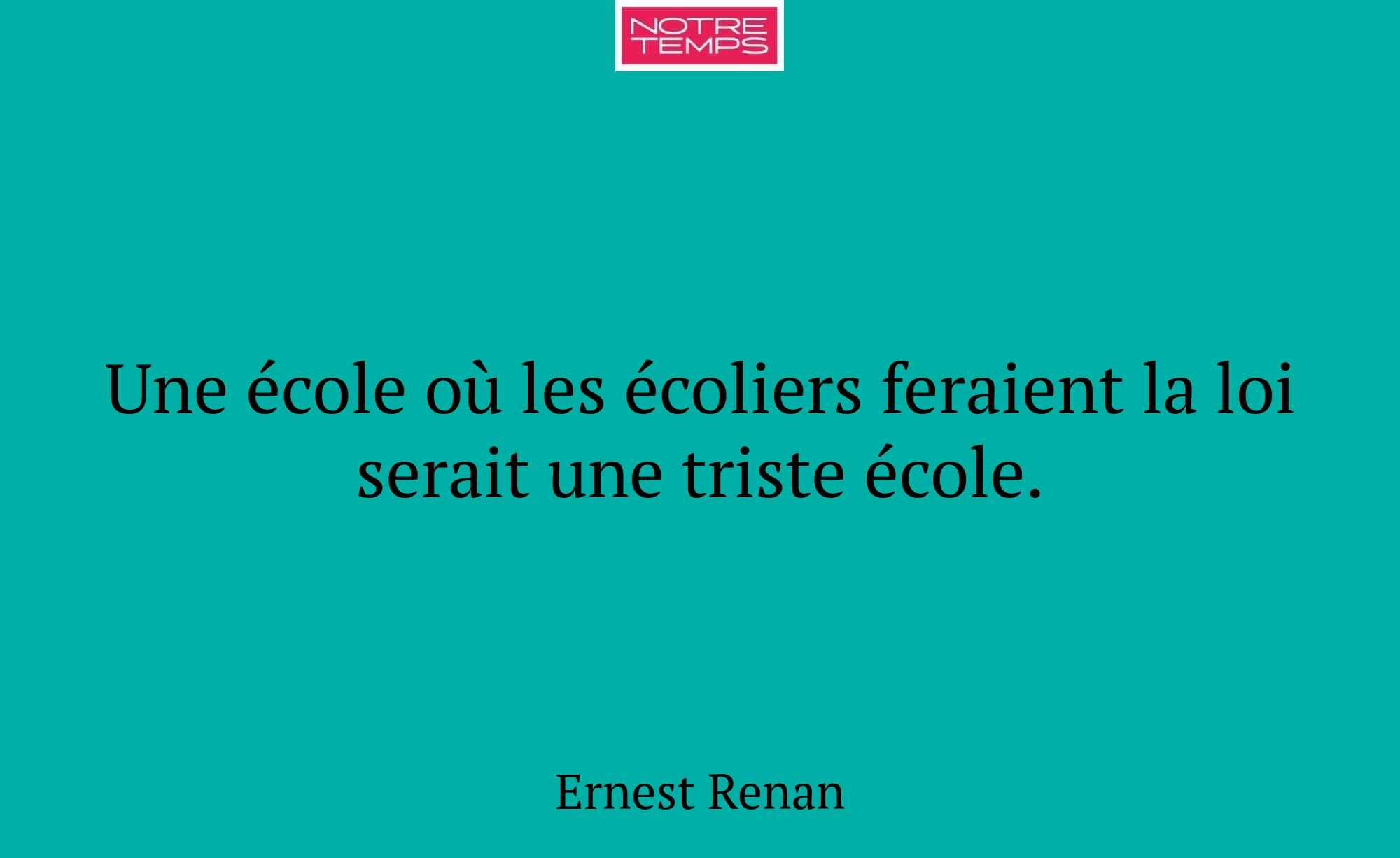 Une école où les écoliers feraient la loi serait u...