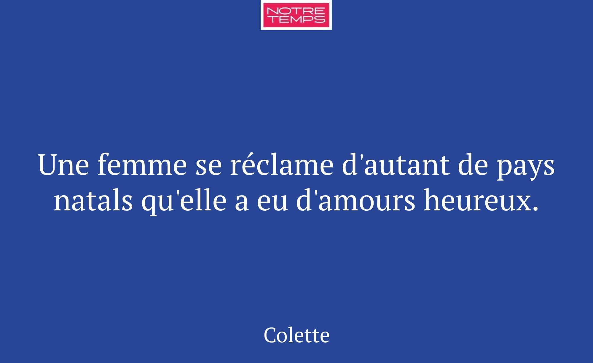Une femme se réclame d'autant de pays natals qu'el...
