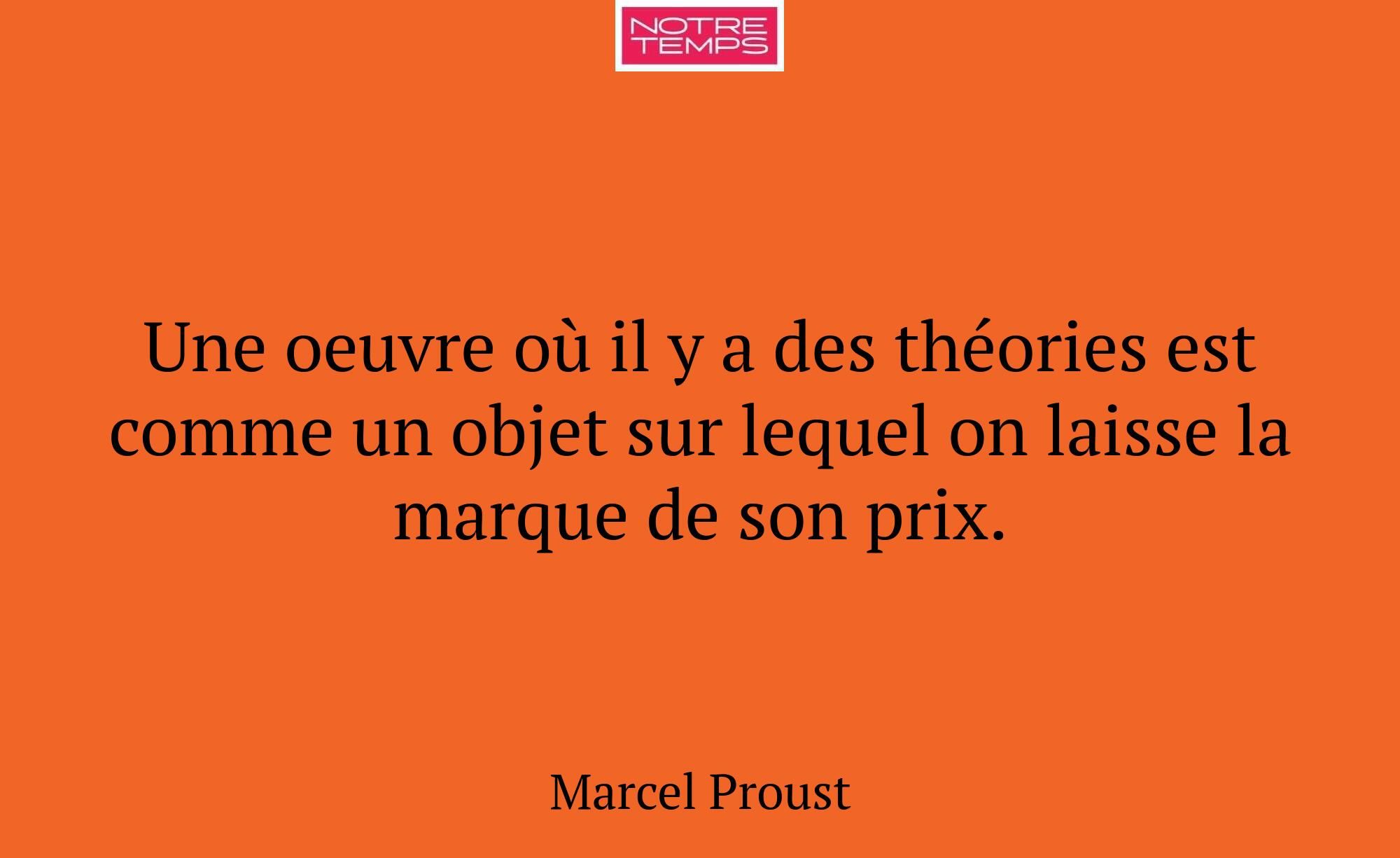 Une oeuvre où il y a des théories est comme un obj...