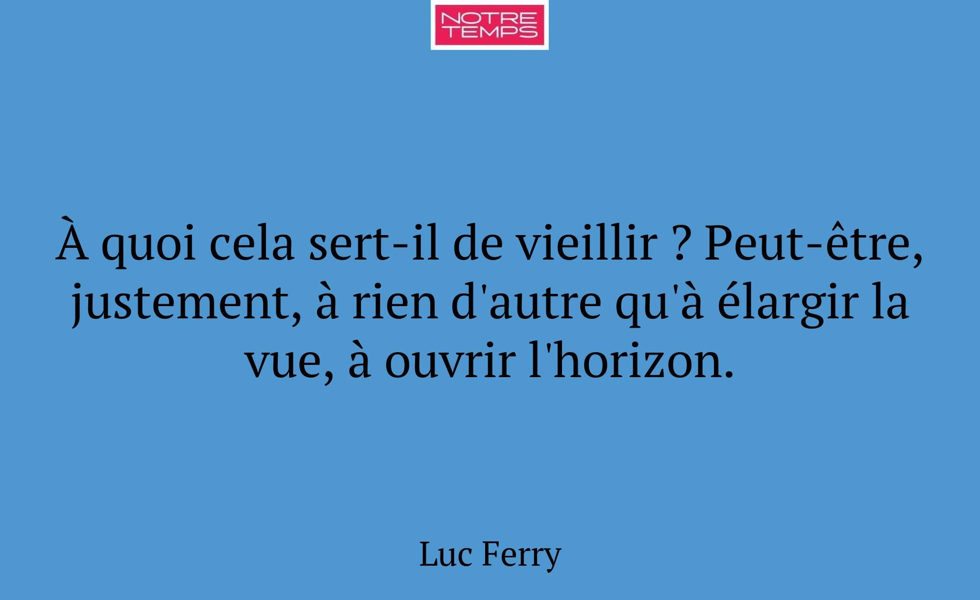 À quoi cela sert-il de vieillir ? Peut-être, juste...