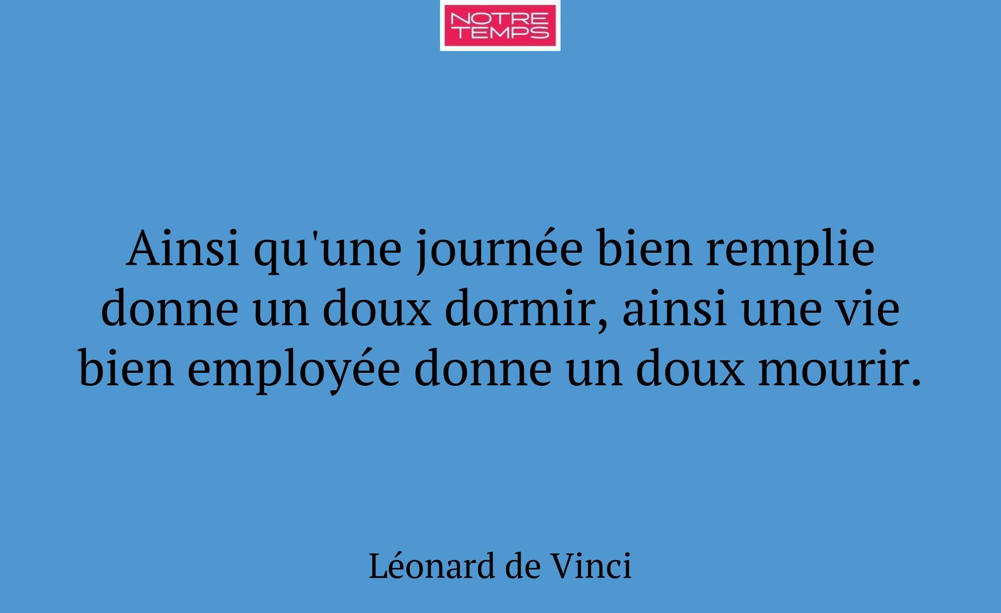 Ainsi qu'une journée bien remplie donne un doux do...