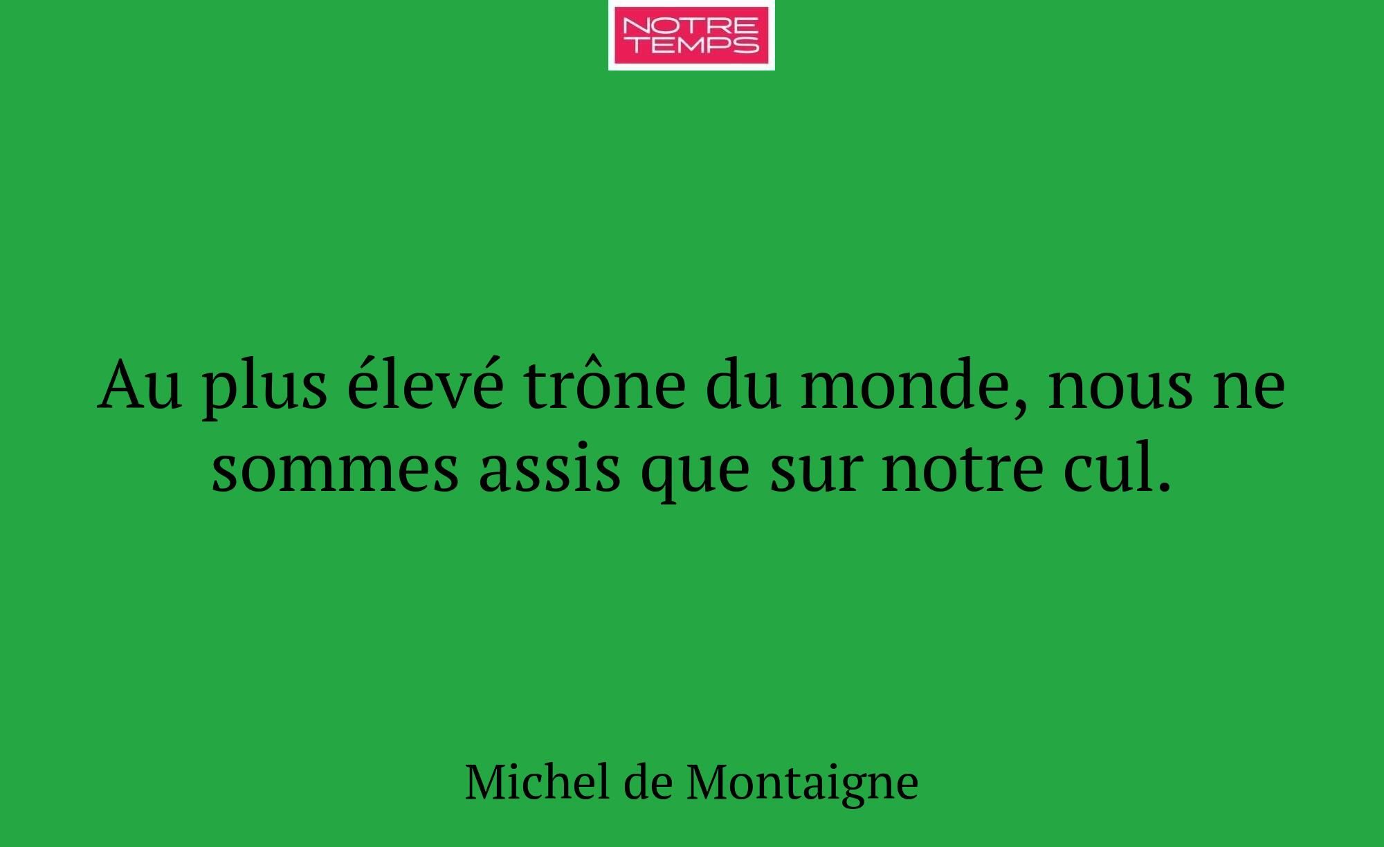Au plus élevé trône du monde, nous ne sommes assis...