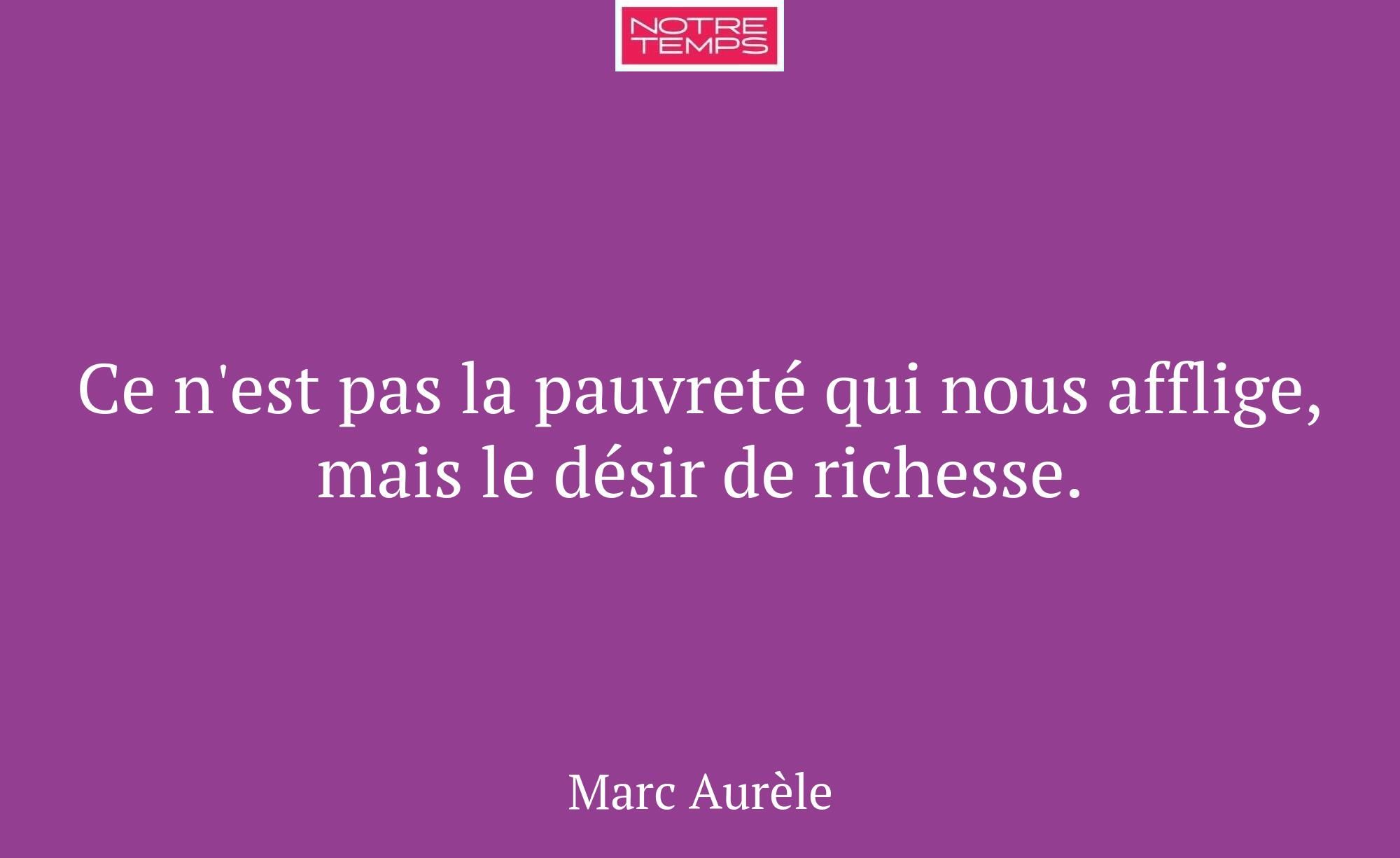 Ce n'est pas la pauvreté qui nous afflige, mais le...