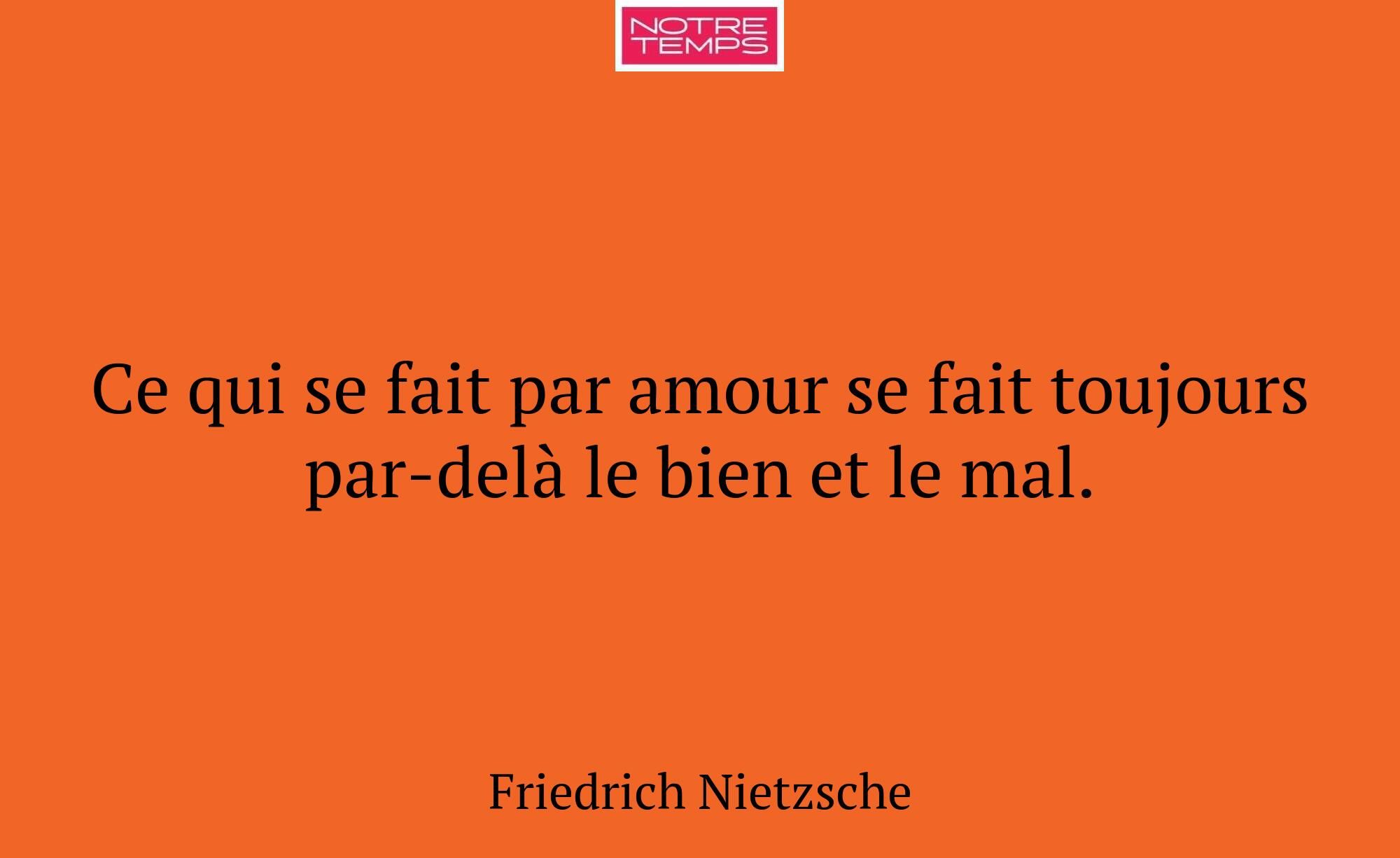 Ce qui se fait par amour se fait toujours par-delà...