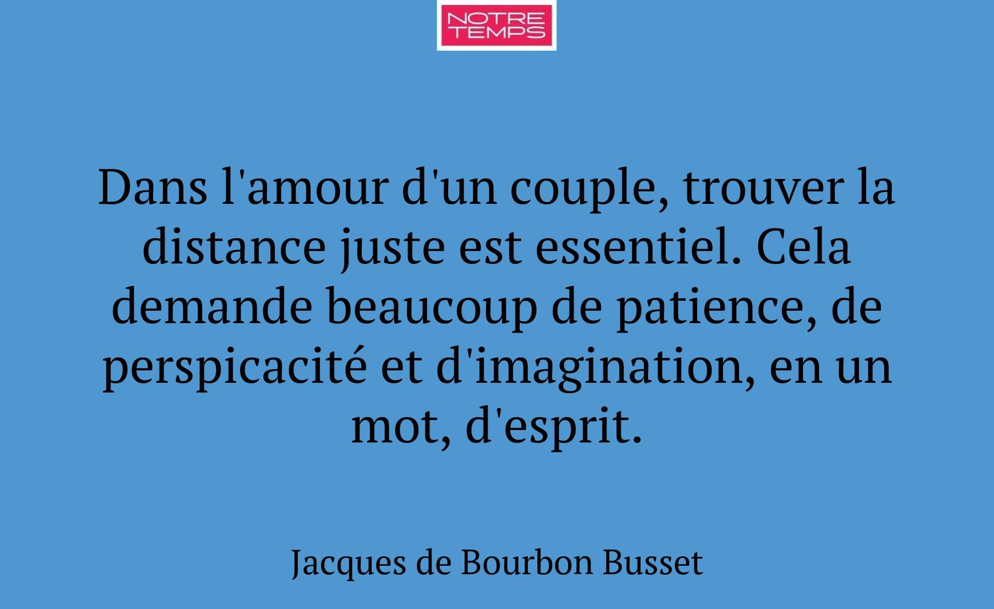 Dans l'amour d'un couple, trouver la distance just...
