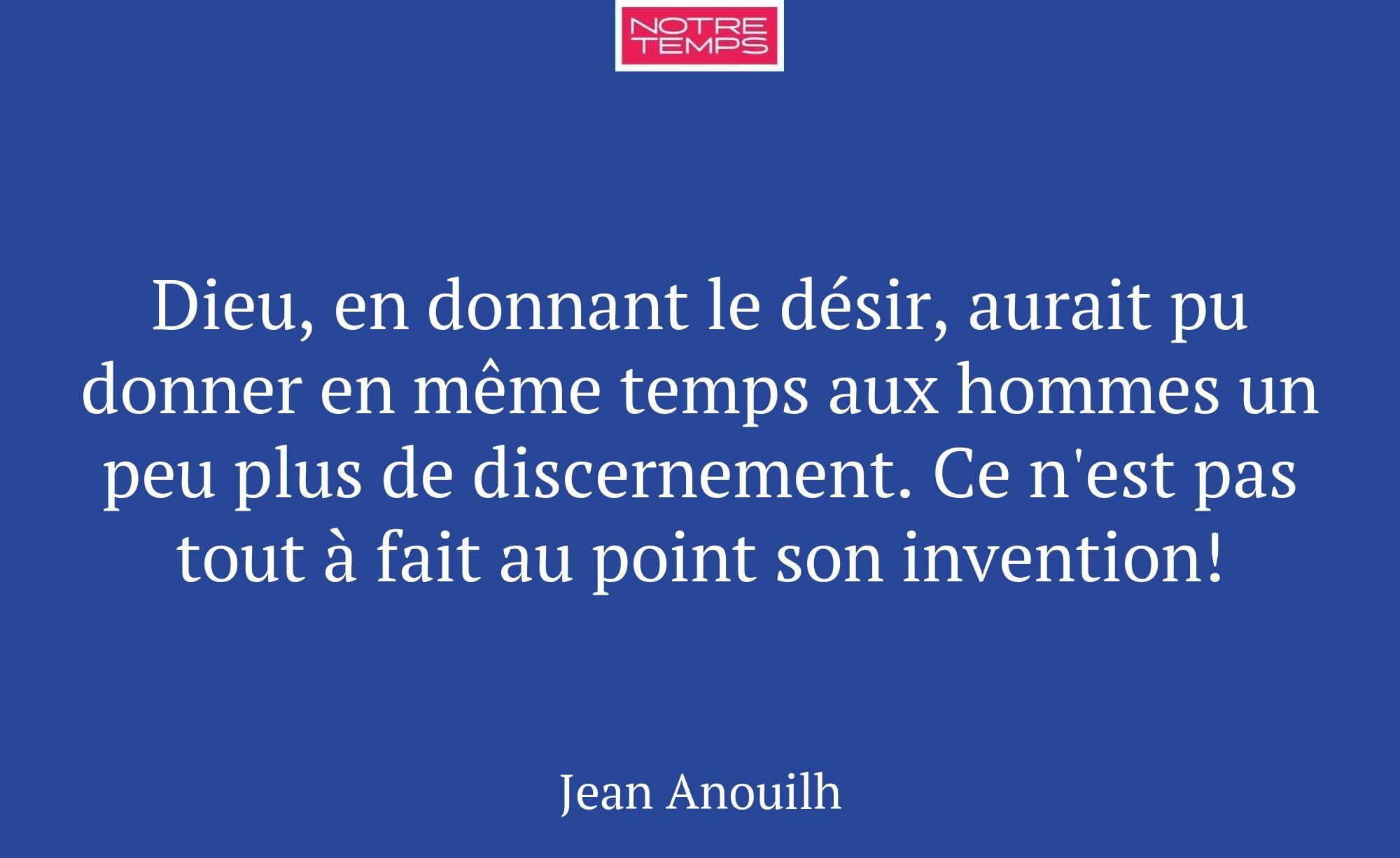Dieu, en donnant le désir, aurait pu donner en mêm...