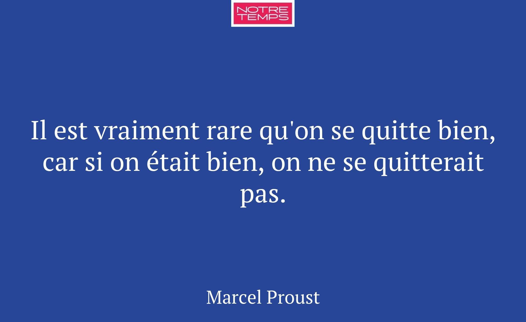 Il est vraiment rare qu'on se quitte bien, car si...