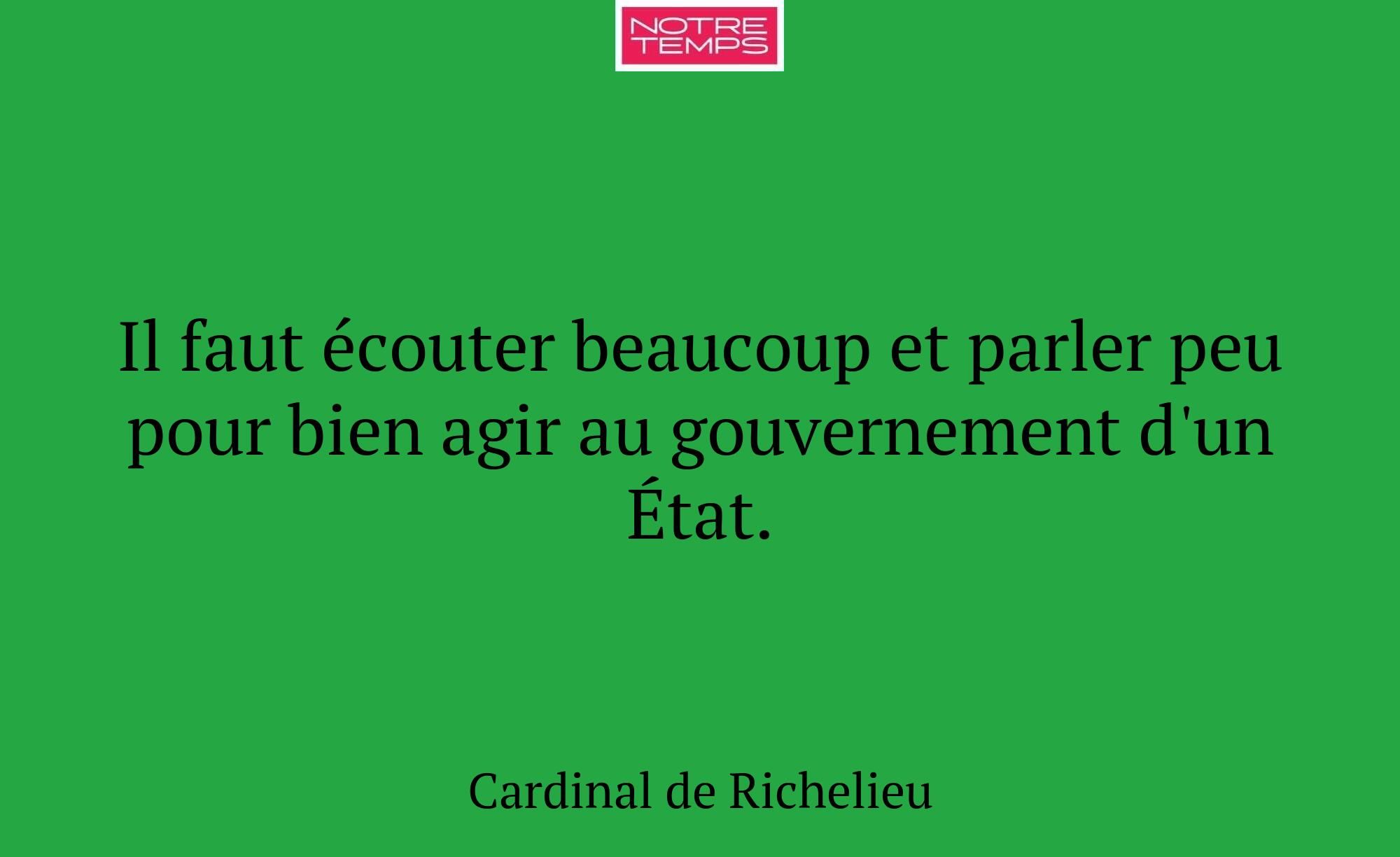 Il faut écouter beaucoup et parler peu pour bien a...
