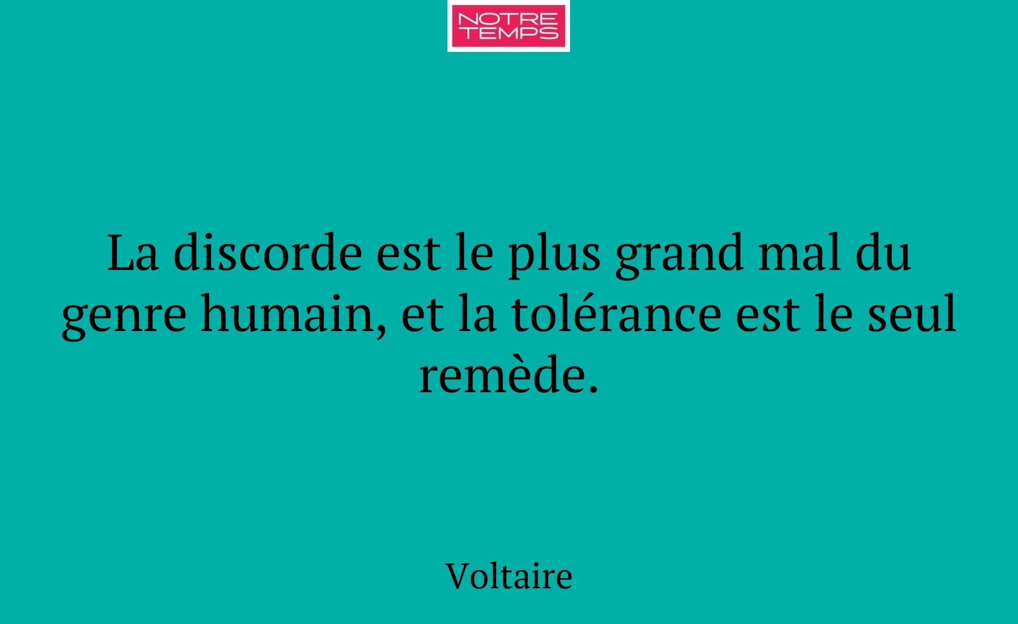 La discorde est le plus grand mal du genre humain,...