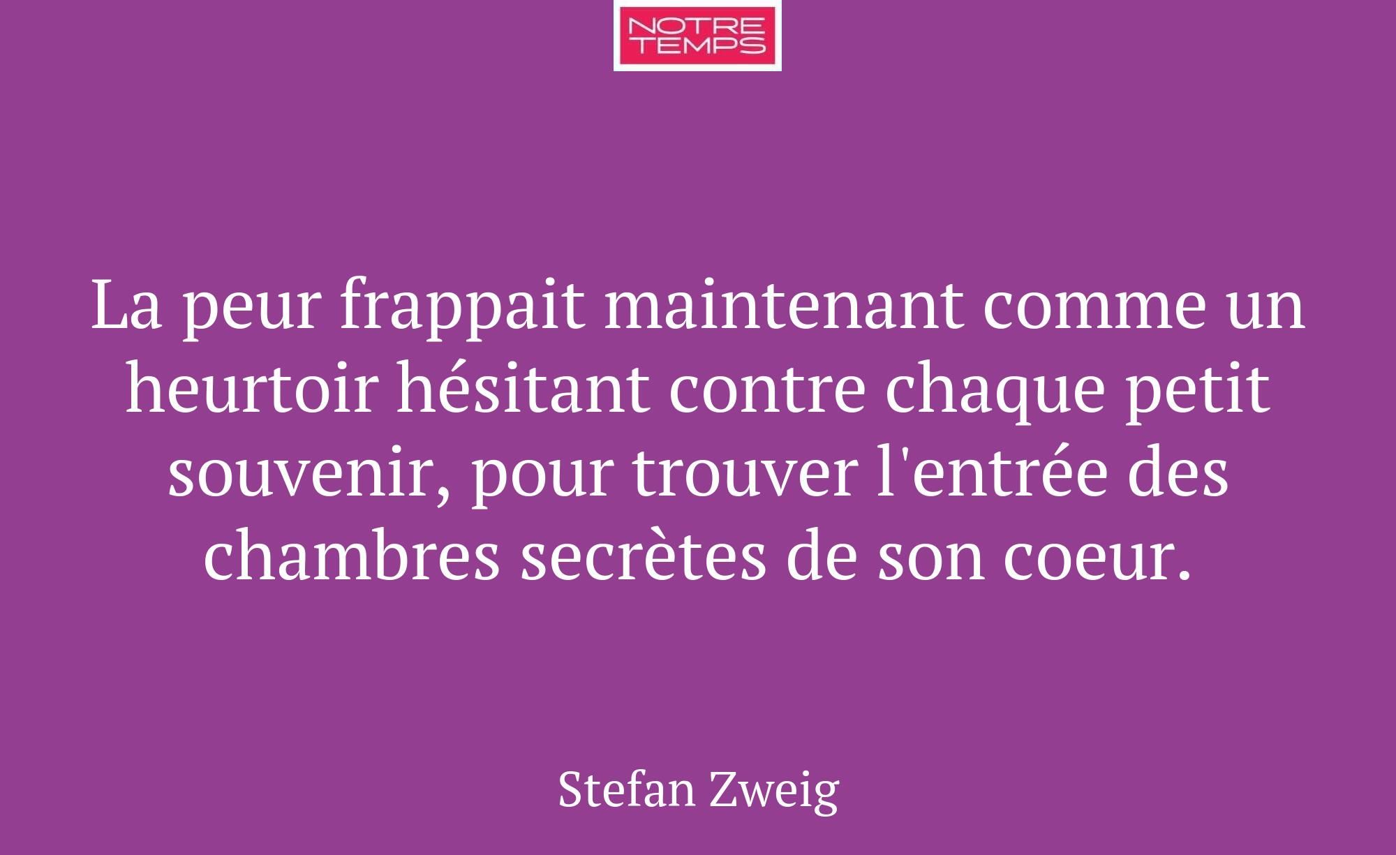 La peur frappait maintenant comme un heurtoir hési...