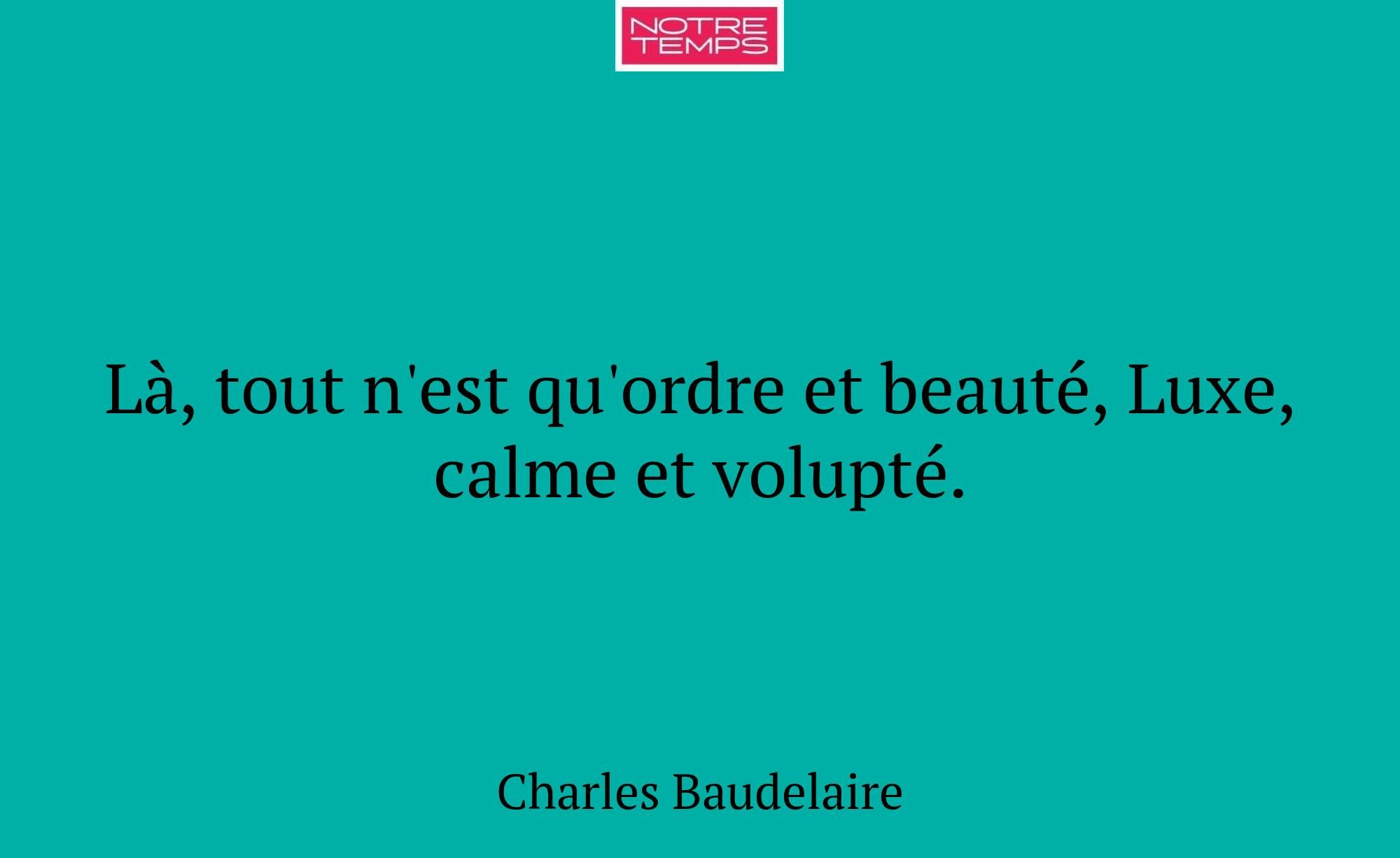 Là, tout n'est qu'ordre et beauté, Luxe, calme et...