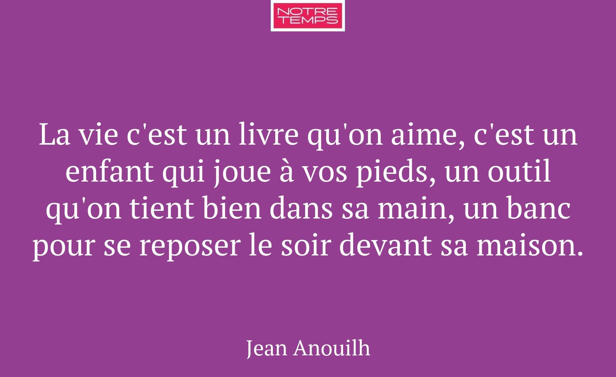 La vie c'est un livre qu'on aime, c'est un enfant...