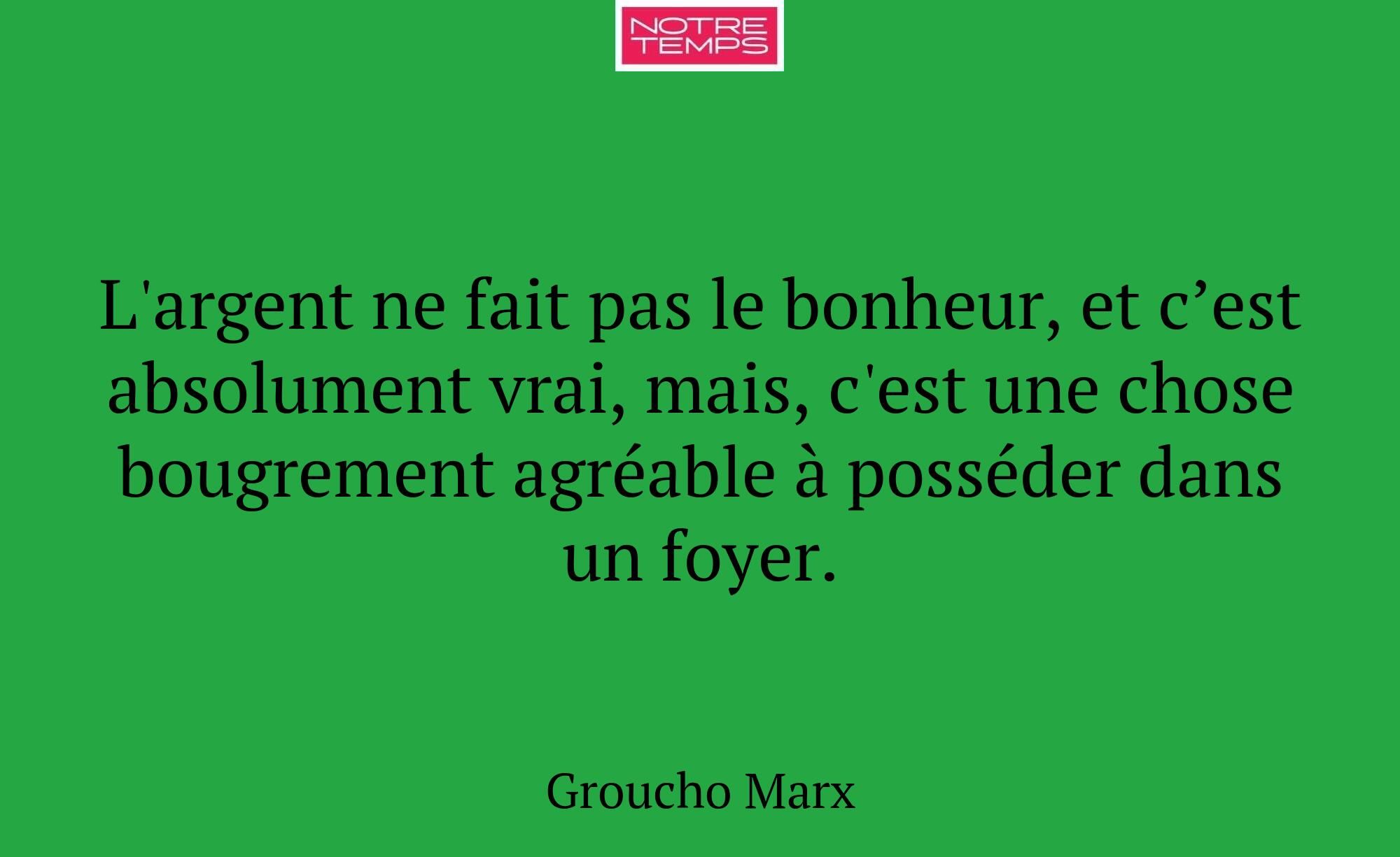 L'argent ne fait pas le bonheur, et c’est absolume...