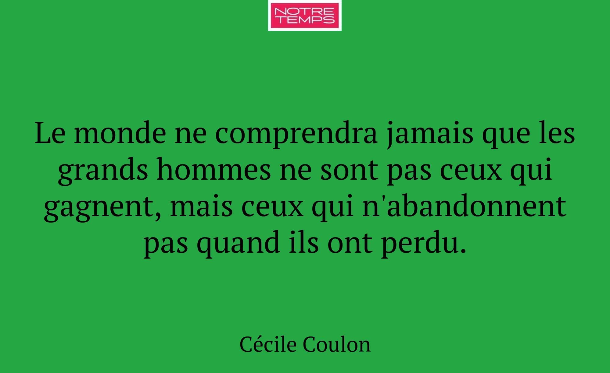 Le monde ne comprendra jamais que les grands homme...