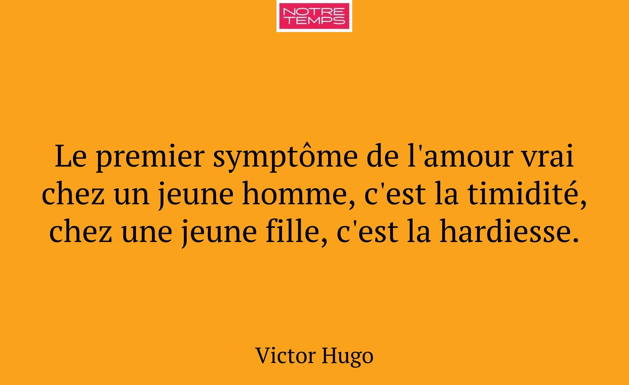 Le premier symptôme de l'amour vrai chez un jeune...