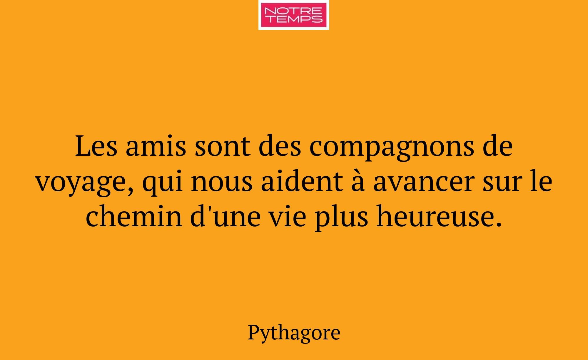 Les amis sont des compagnons de voyage, qui nous a...
