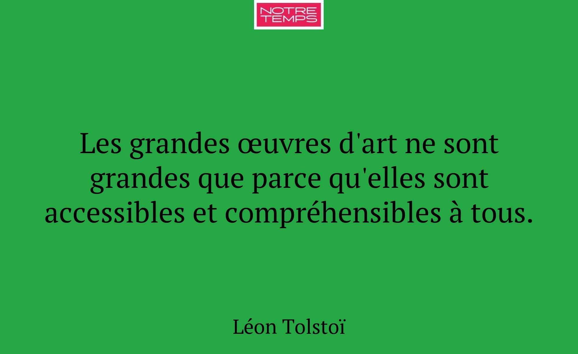 Les grandes œuvres d'art ne sont grandes que parce...