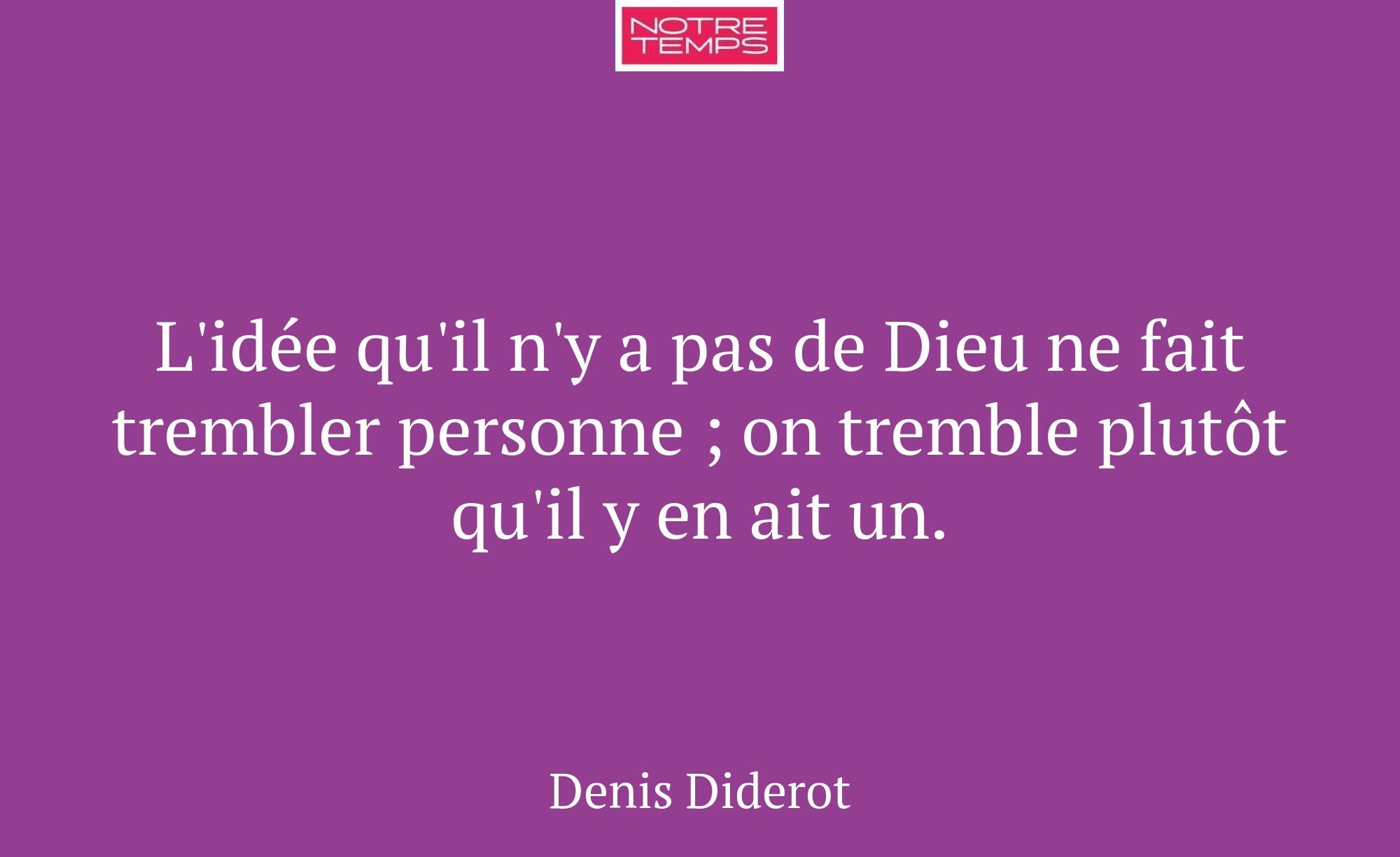 L'idée qu'il n'y a pas de Dieu ne fait trembler pe...