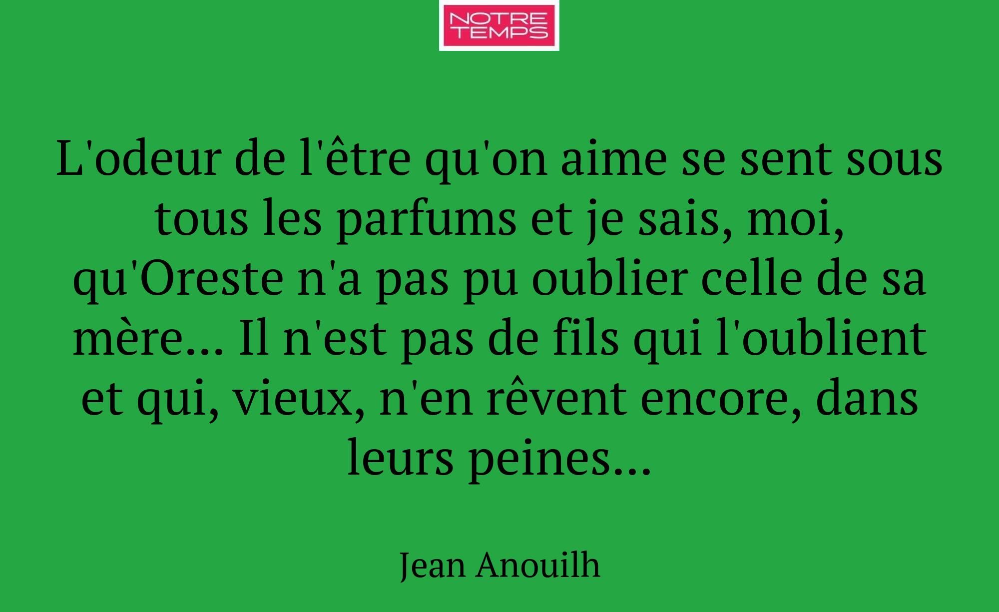 L'odeur de l'être qu'on aime se sent sous tous les...