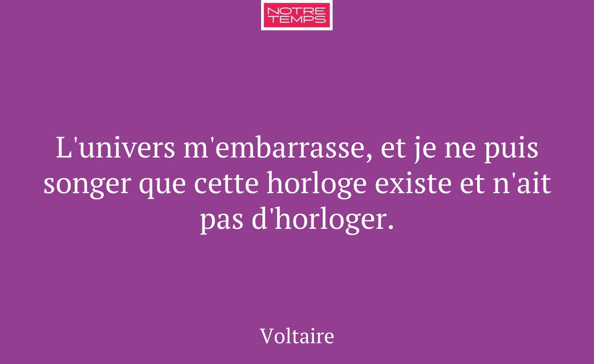 L'univers m'embarrasse, et je ne puis songer que c...