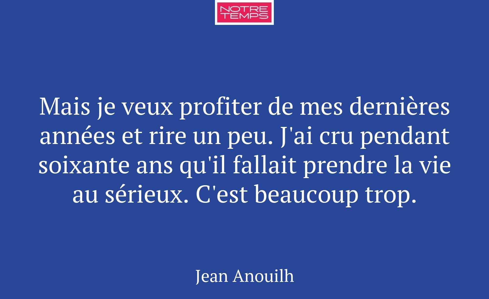 Mais je veux profiter de mes dernières années et r...
