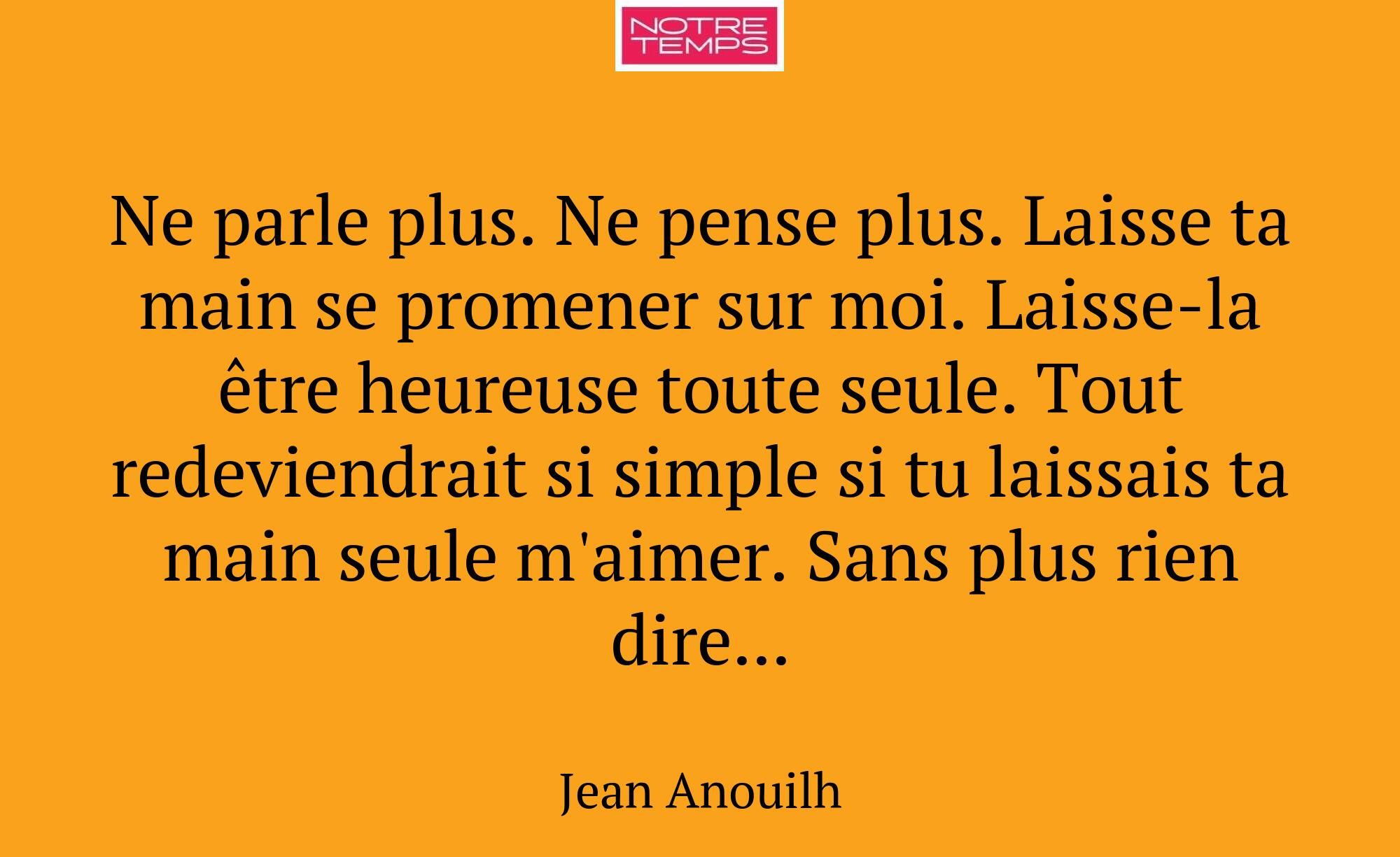 Ne parle plus. Ne pense plus. Laisse ta main se pr...