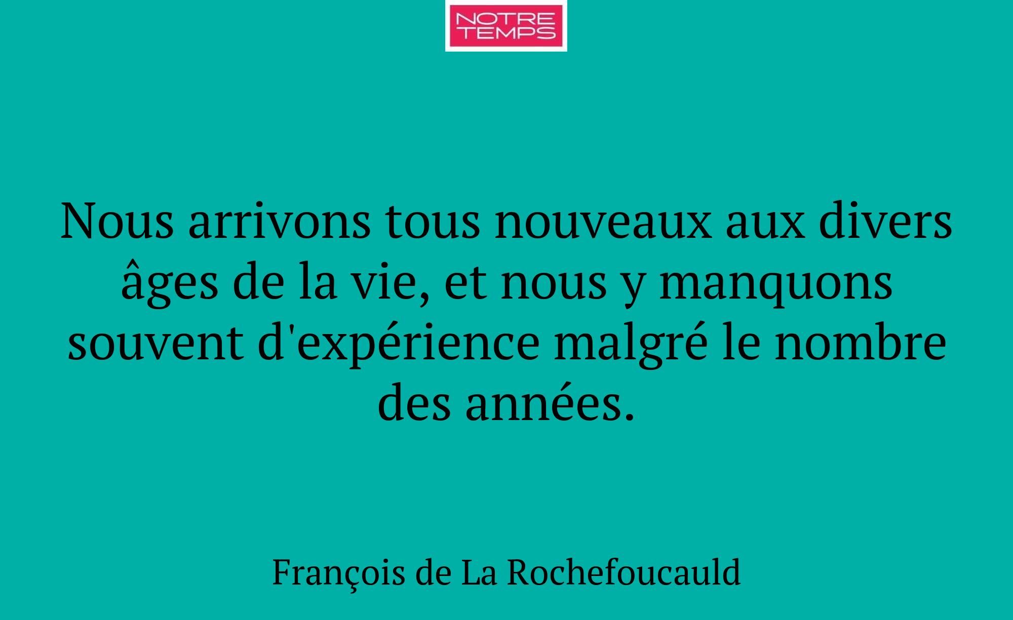Nous arrivons tous nouveaux aux divers âges de la...