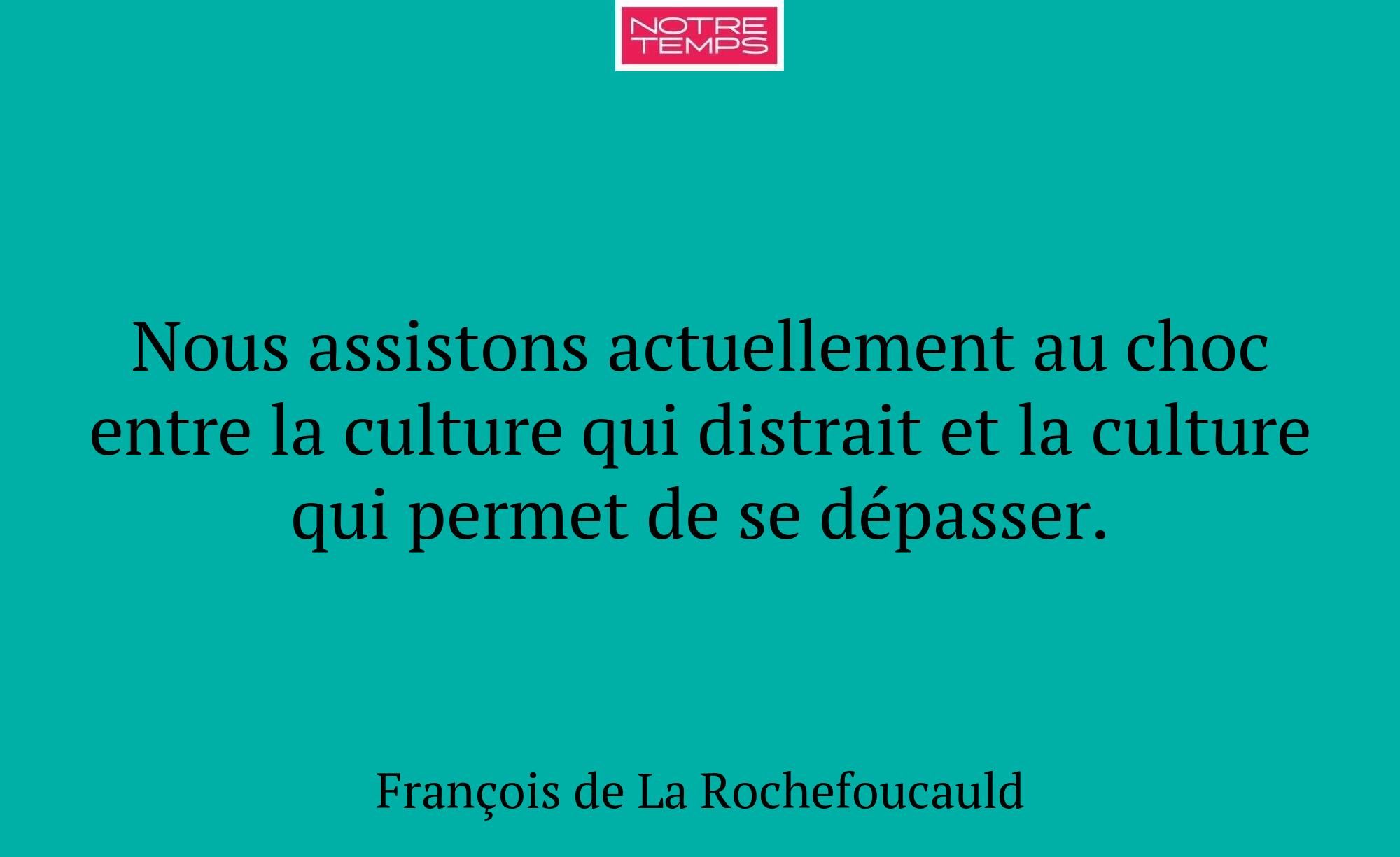 Nous assistons actuellement au choc entre la cultu...
