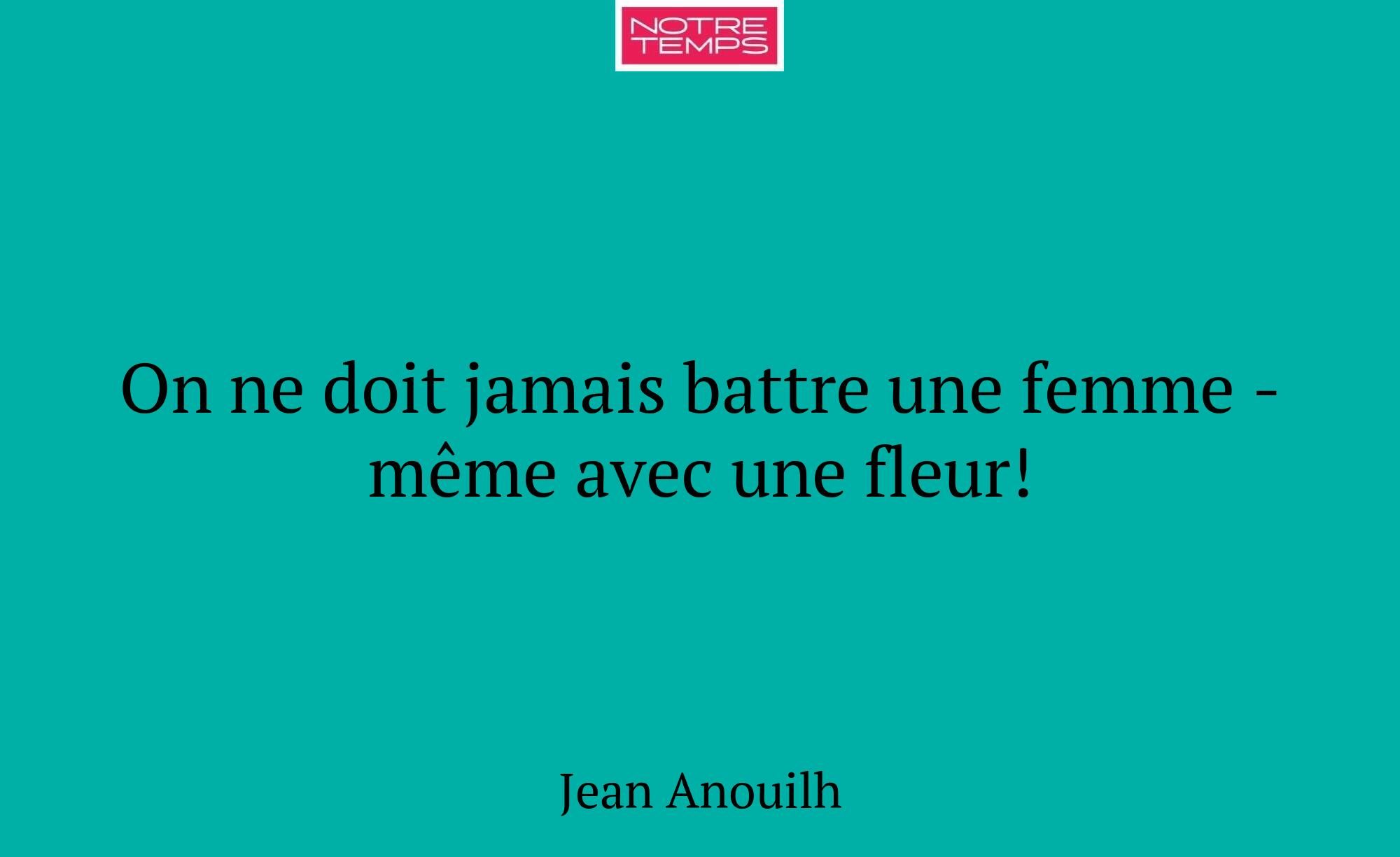 On ne doit jamais battre une femme - même avec une...
