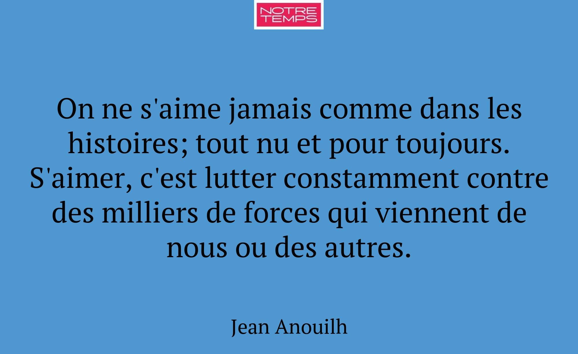 On ne s'aime jamais comme dans les histoires; tout...