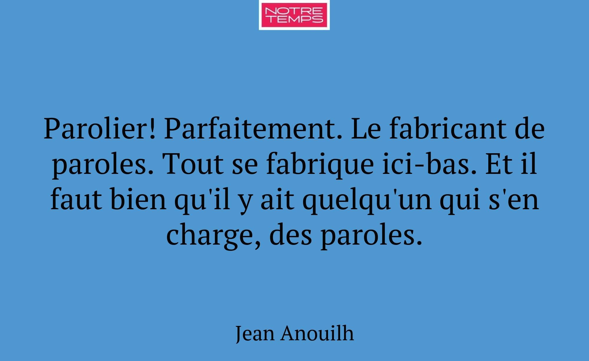 Parolier! Parfaitement. Le fabricant de paroles. T...