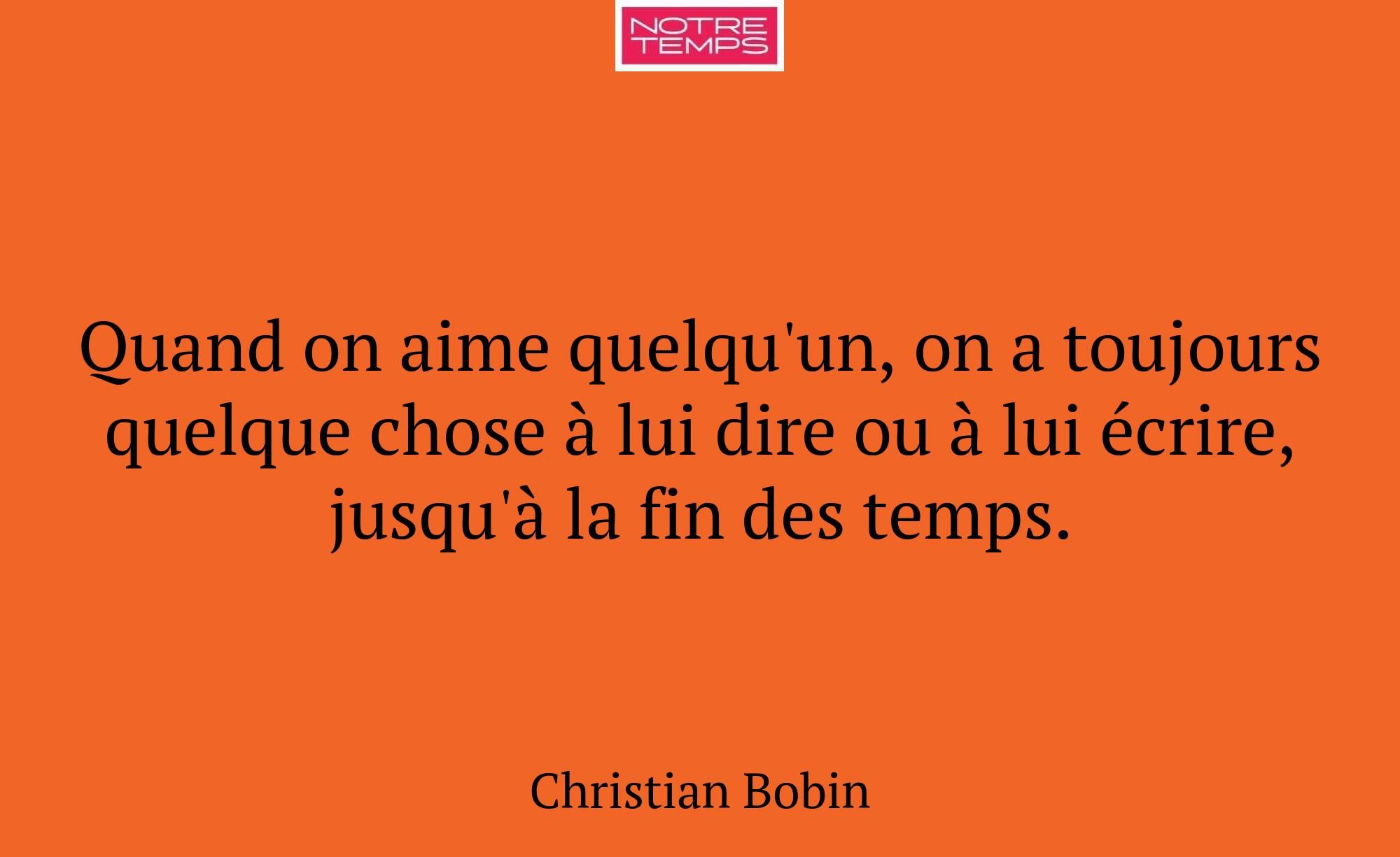 Quand on aime quelqu'un, on a toujours quelque cho...