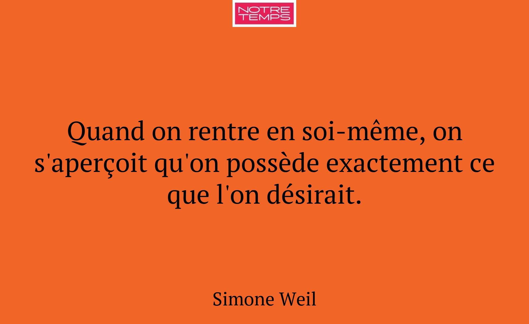 Quand on rentre en soi-même, on s'aperçoit qu'on p...