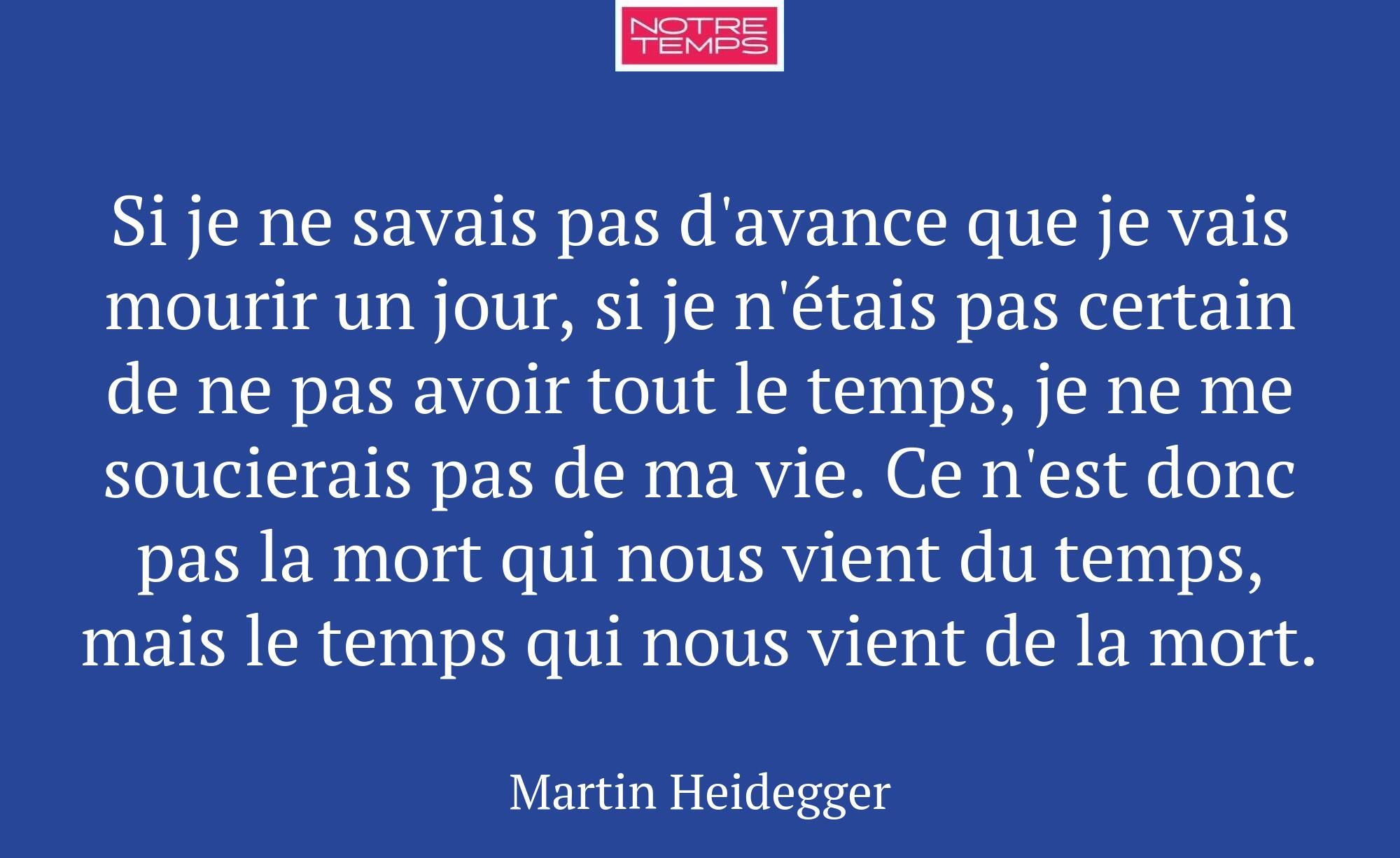 Si je ne savais pas d'avance que je vais mourir un...