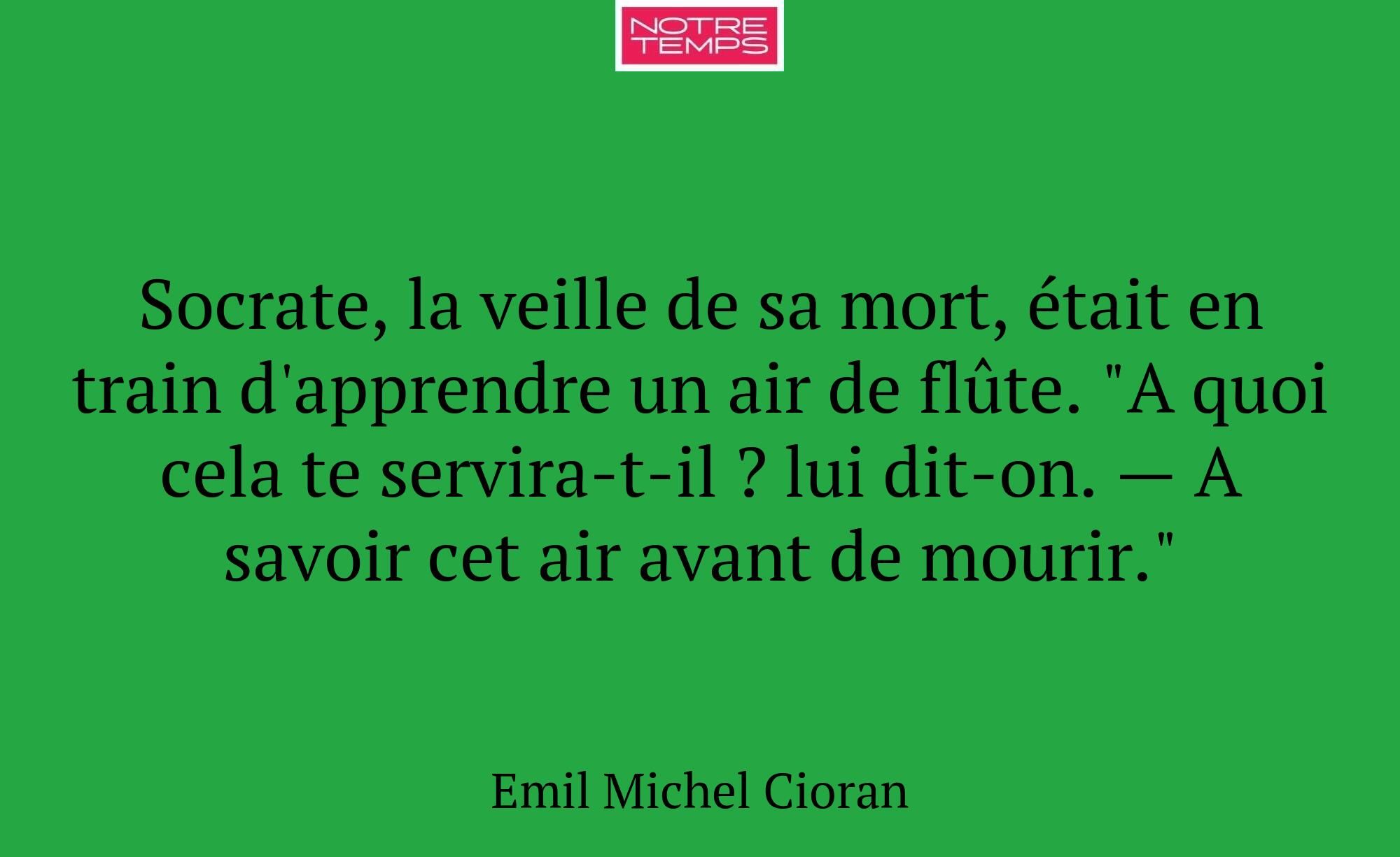 Socrate, la veille de sa mort, était en train d'ap...