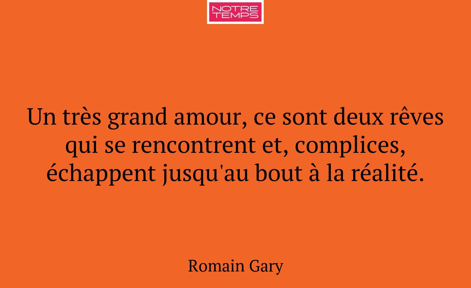 Un très grand amour, ce sont deux rêves qui se ren...