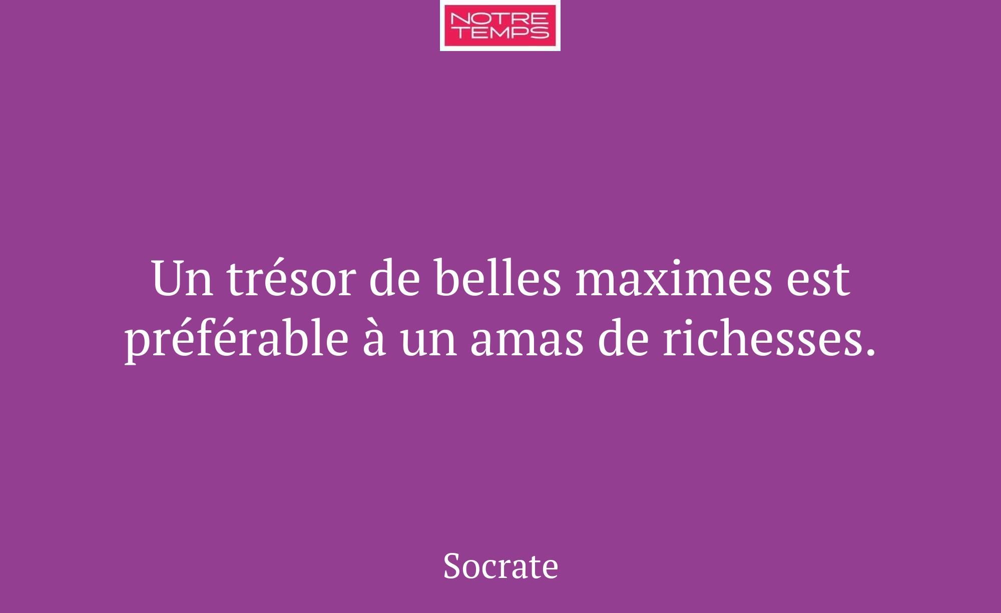 Un trésor de belles maximes est préférable à un am...