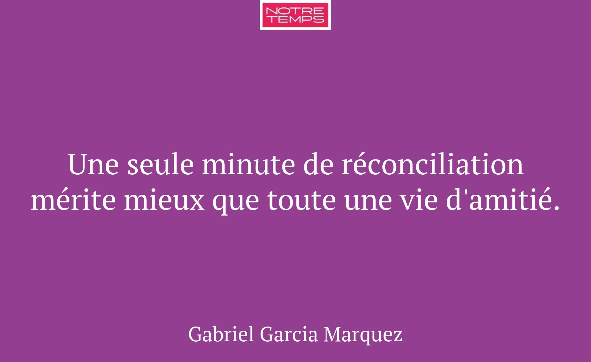 Une seule minute de réconciliation mérite mieux qu...