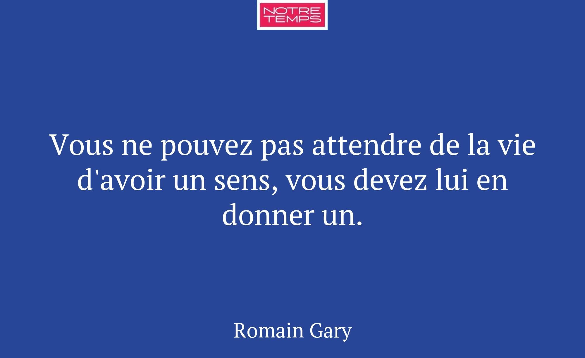 Vous ne pouvez pas attendre de la vie d'avoir un s...