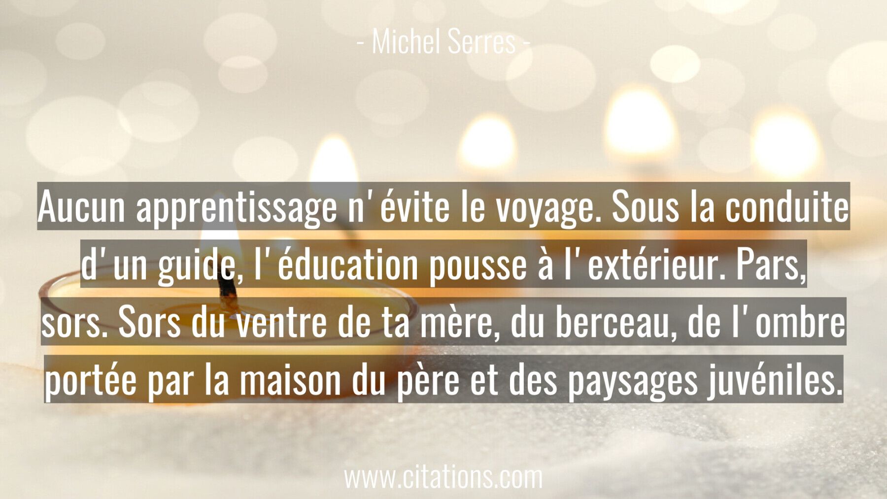 Aucun Apprentissage N Evite Le Voyage Sous La Conduite D Un Guide