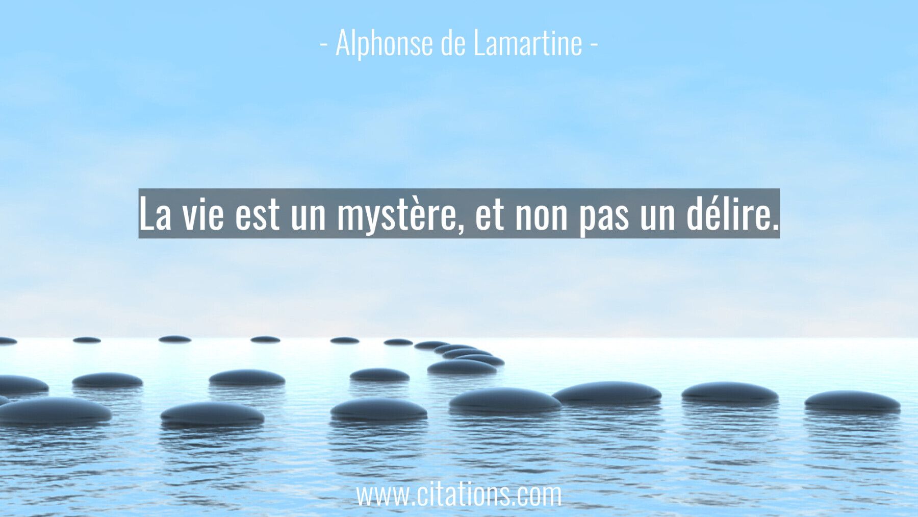 La Vie Est Un Mystere Et Non Pas Un Delire