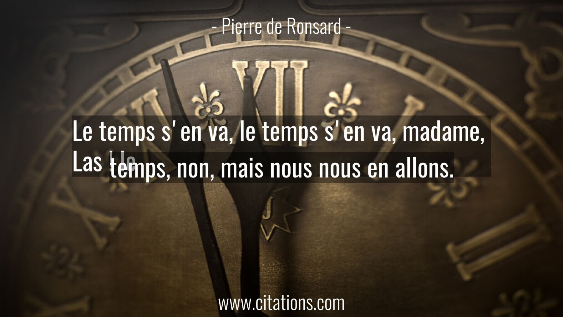 Le Temps S En Va Le Temps S En Va Madame Las Le Temps Non Mais